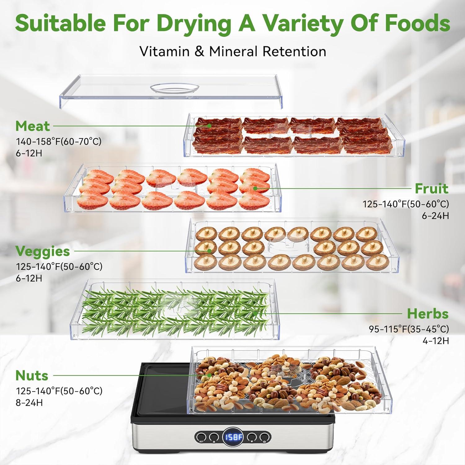 Deshidratador de Alimentos Konfintos KS904, 5 Bandejas, 400W
