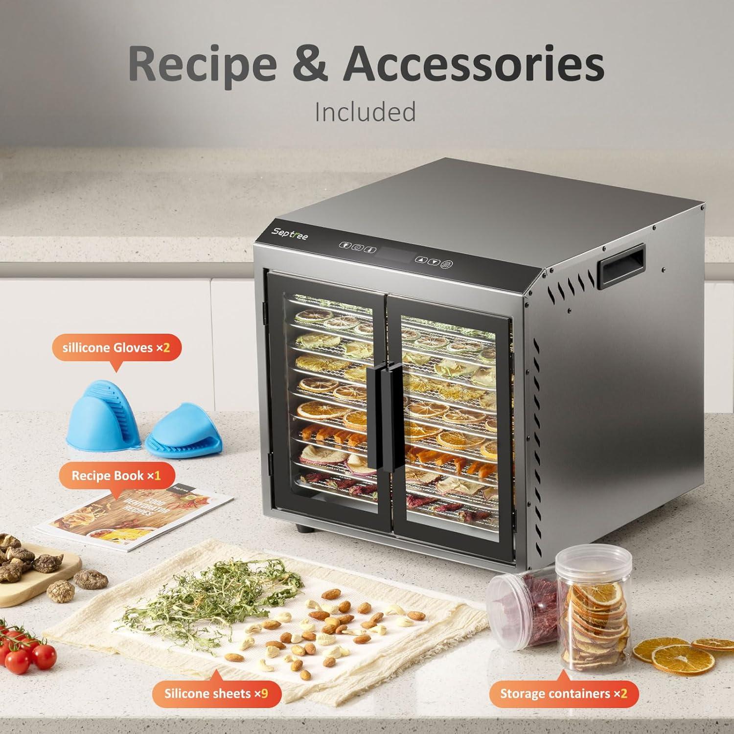 Deshidratador de Alimentos Septree DBC-09B, 9 Bandejas 1000W