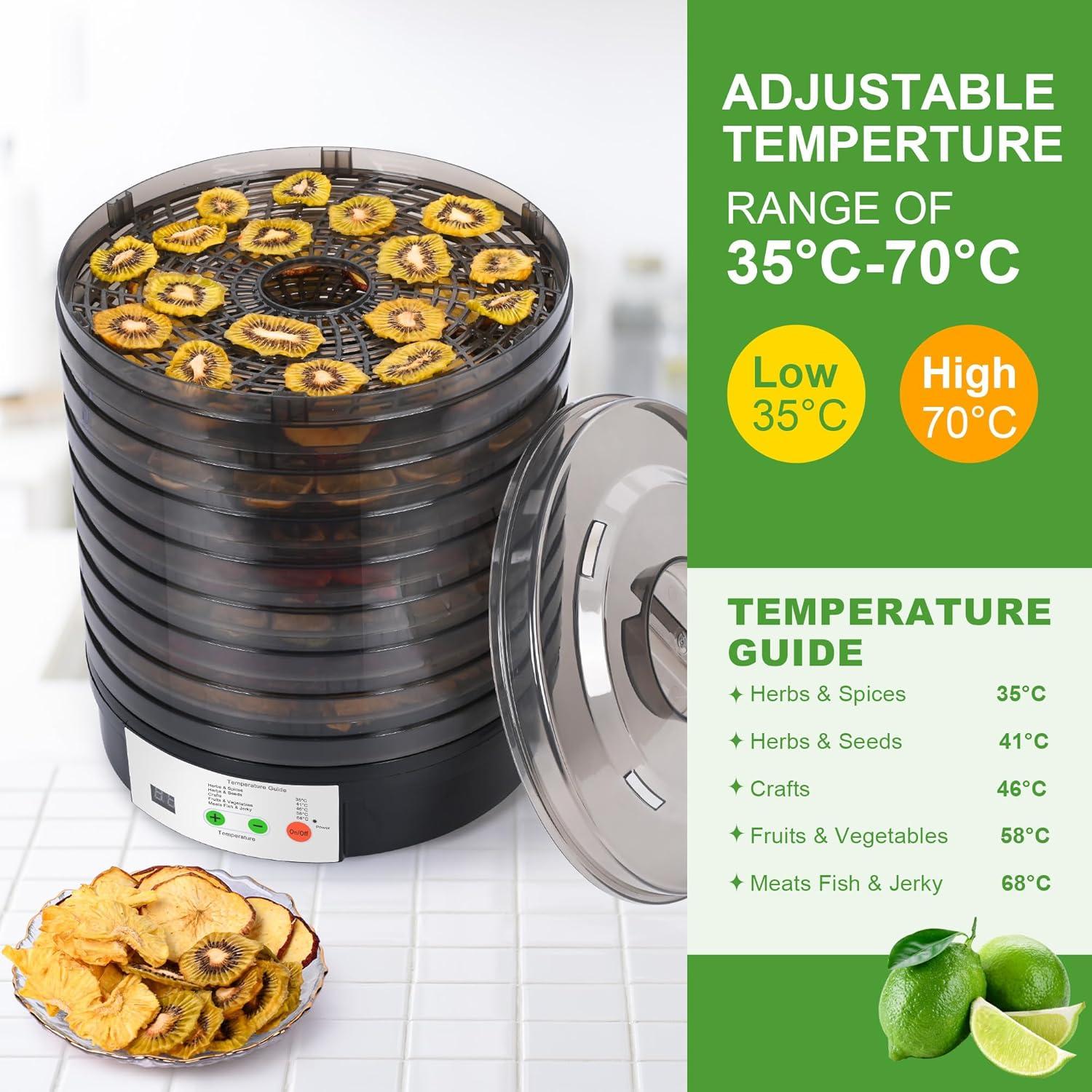 Deshidratador de Alimentos BOWILL 8 Bandejas 350W Sin BPA