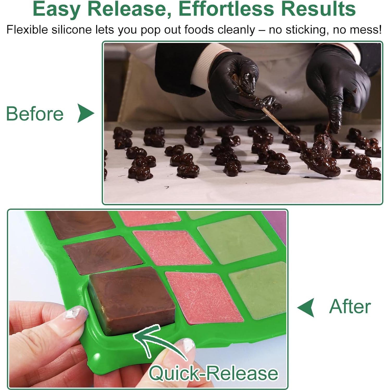 Moldes de Silicona para Alimentos Hdnbsp - 5 Pcs Verde