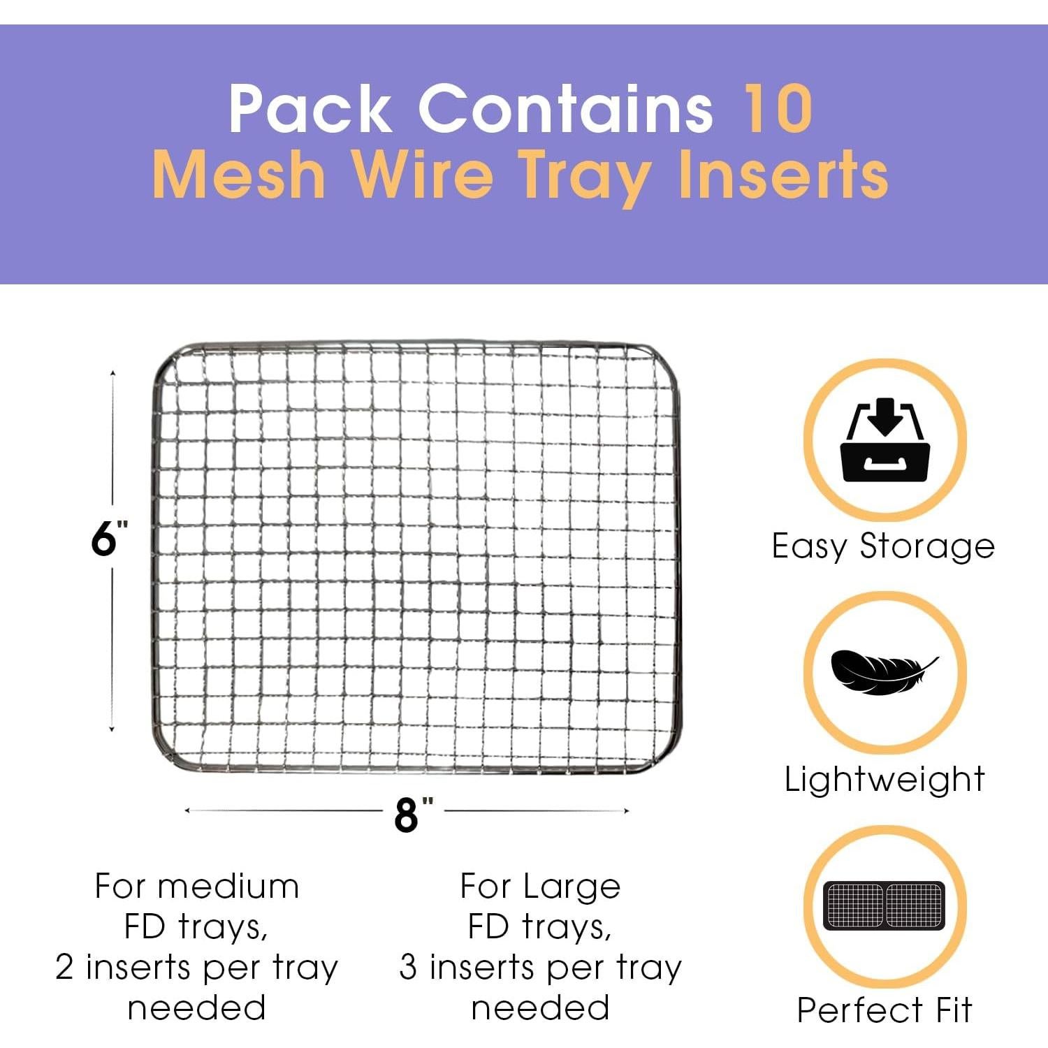 Inserts de acero inoxidable para deshidratador Harvest Right mediano - 10 unidades
