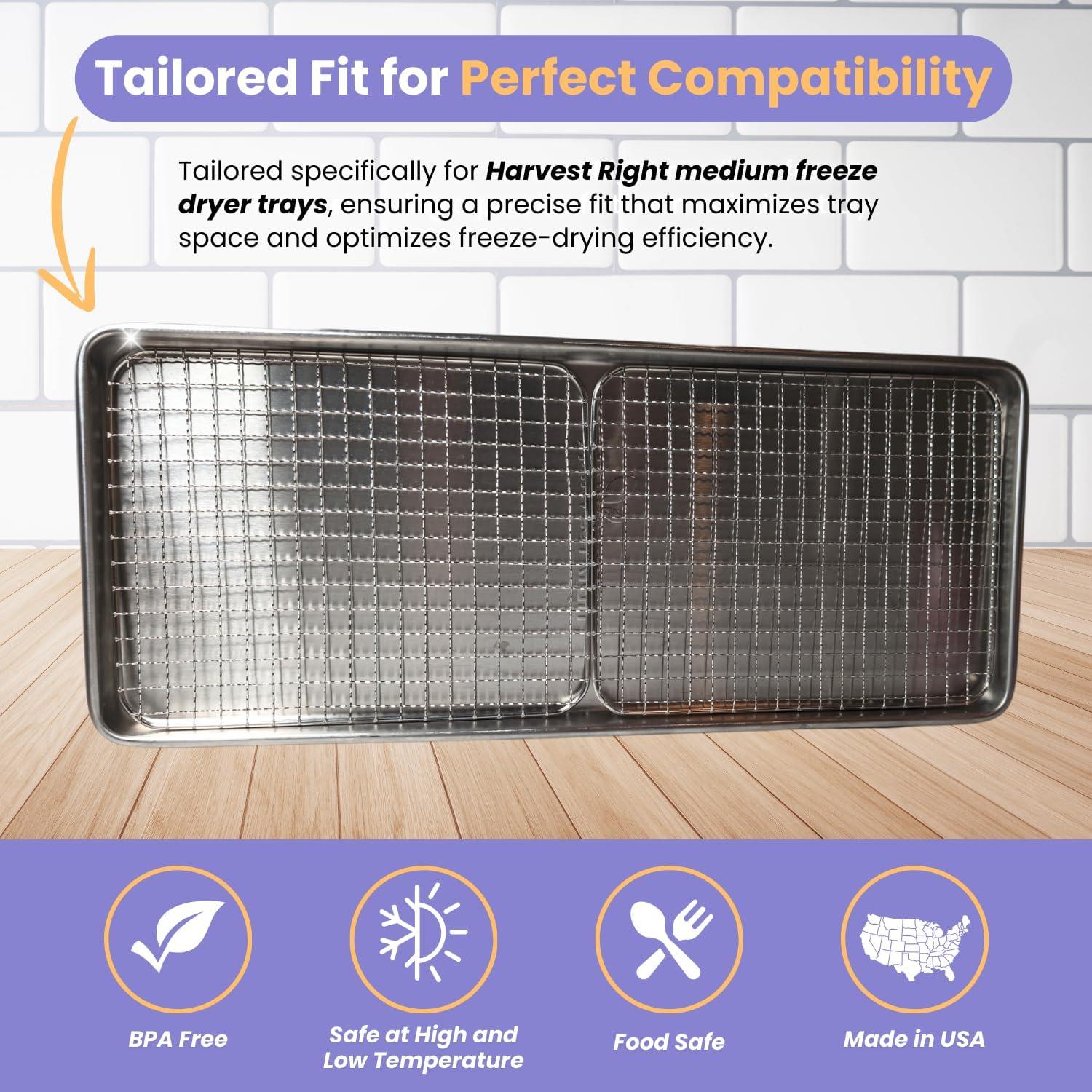 Inserts de acero inoxidable para deshidratador Harvest Right mediano - 10 unidades