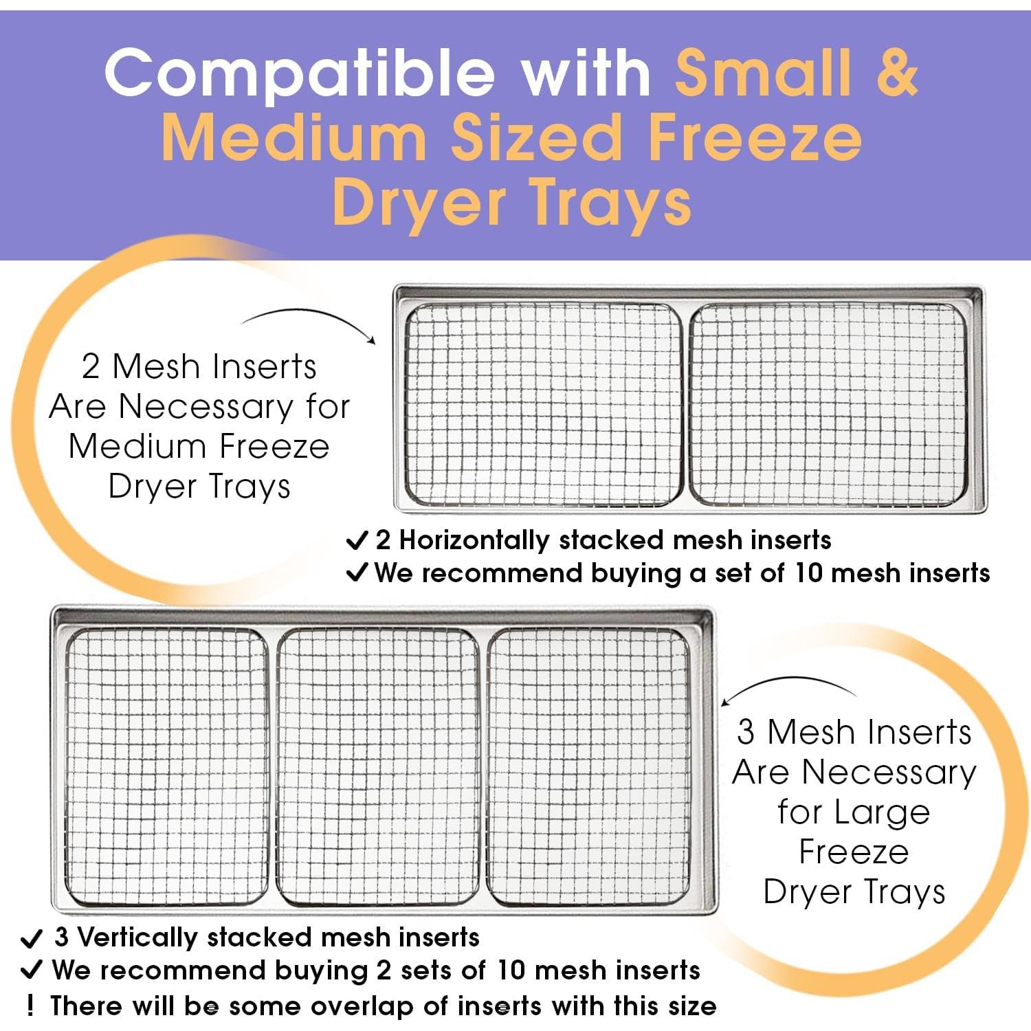 Inserts de acero inoxidable para deshidratador Harvest Right mediano - 10 unidades