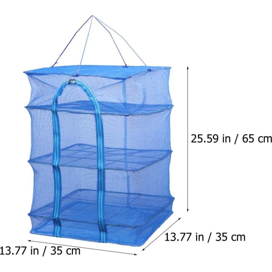 Cesta de Red de Secado Plegable 3 Capas BESPORTBLE 65x35cm