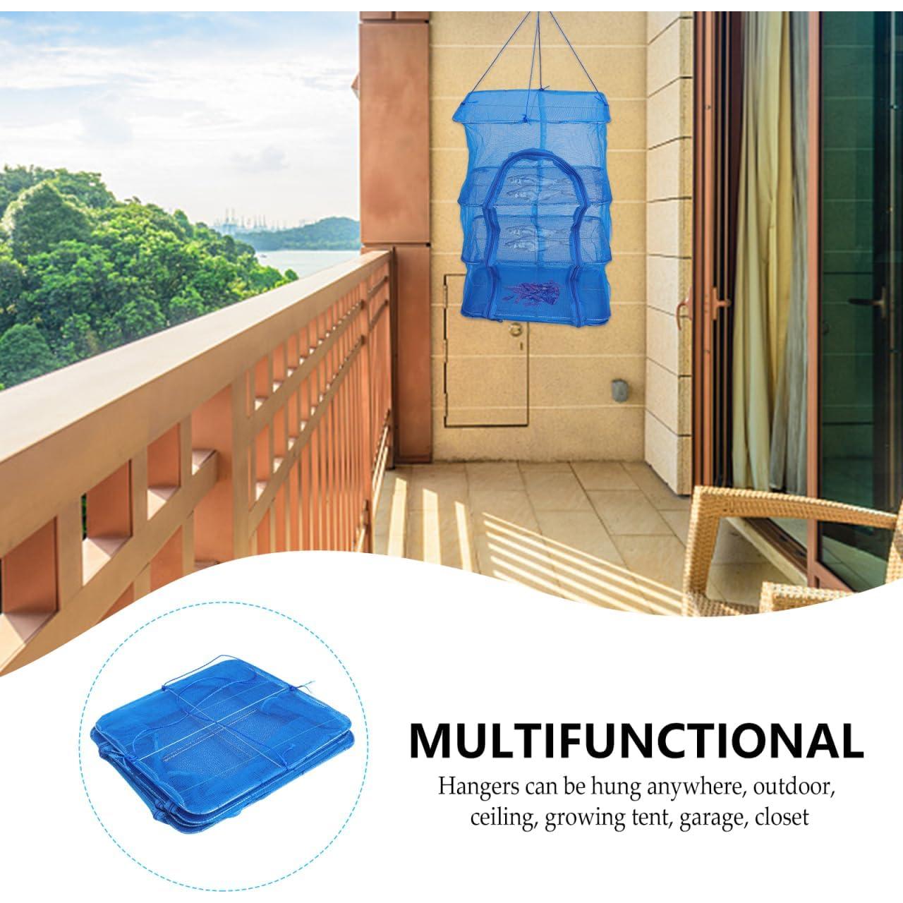 Cesta de Red de Secado Plegable 3 Capas BESPORTBLE 65x35cm