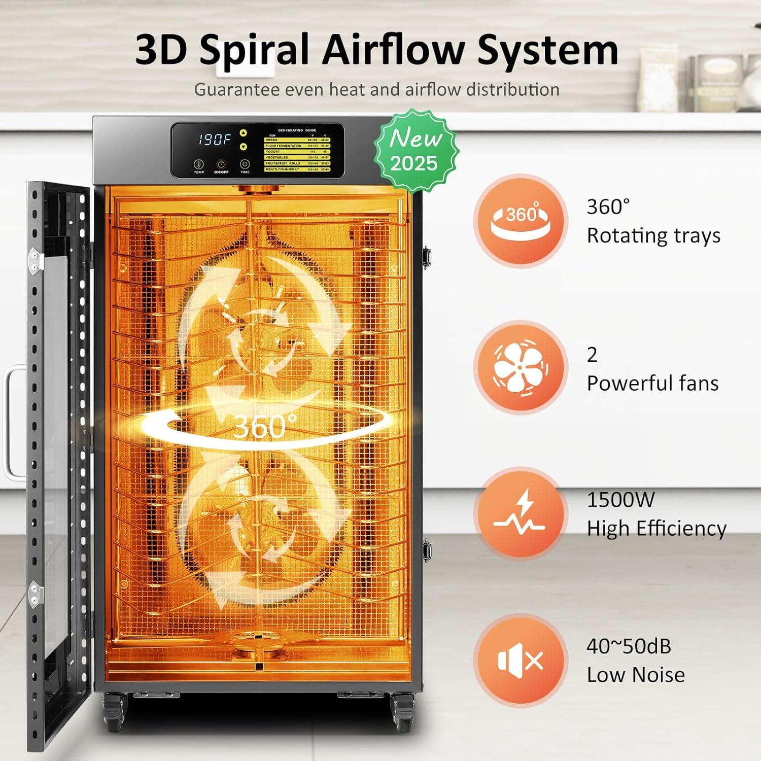 Deshidratador de Alimentos Septree DBC-16H02 16 Bandejas 1500W