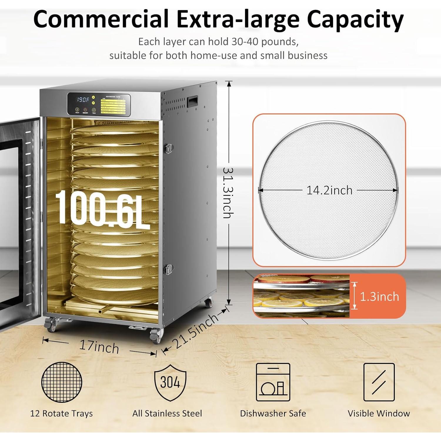 Deshidratador de Alimentos Septree DBC-16H02 16 Bandejas 1500W