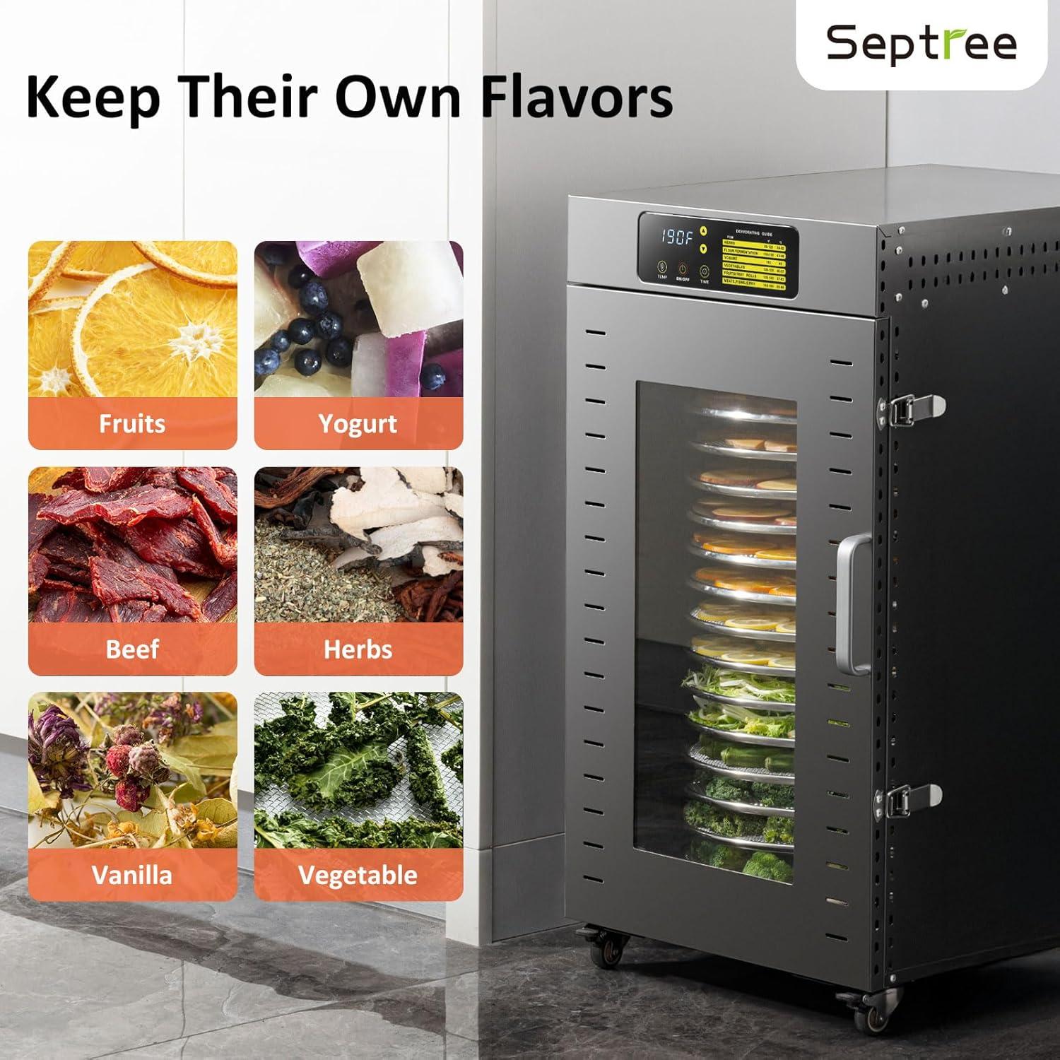 Deshidratador de Alimentos Septree DBC-16H02 16 Bandejas 1500W