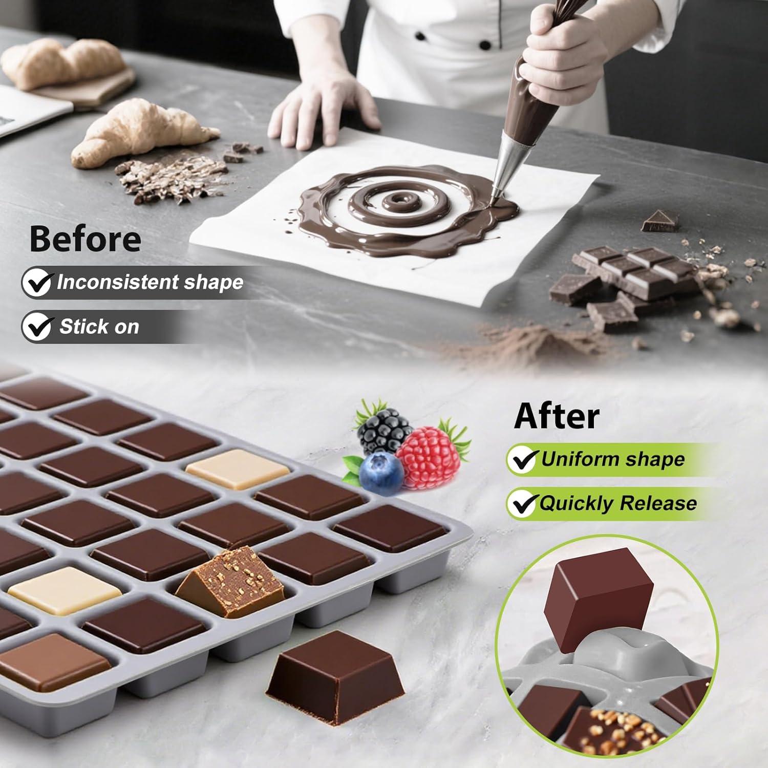 5 Moldes de Silicona Antiadherentes Superlong para Alimentos