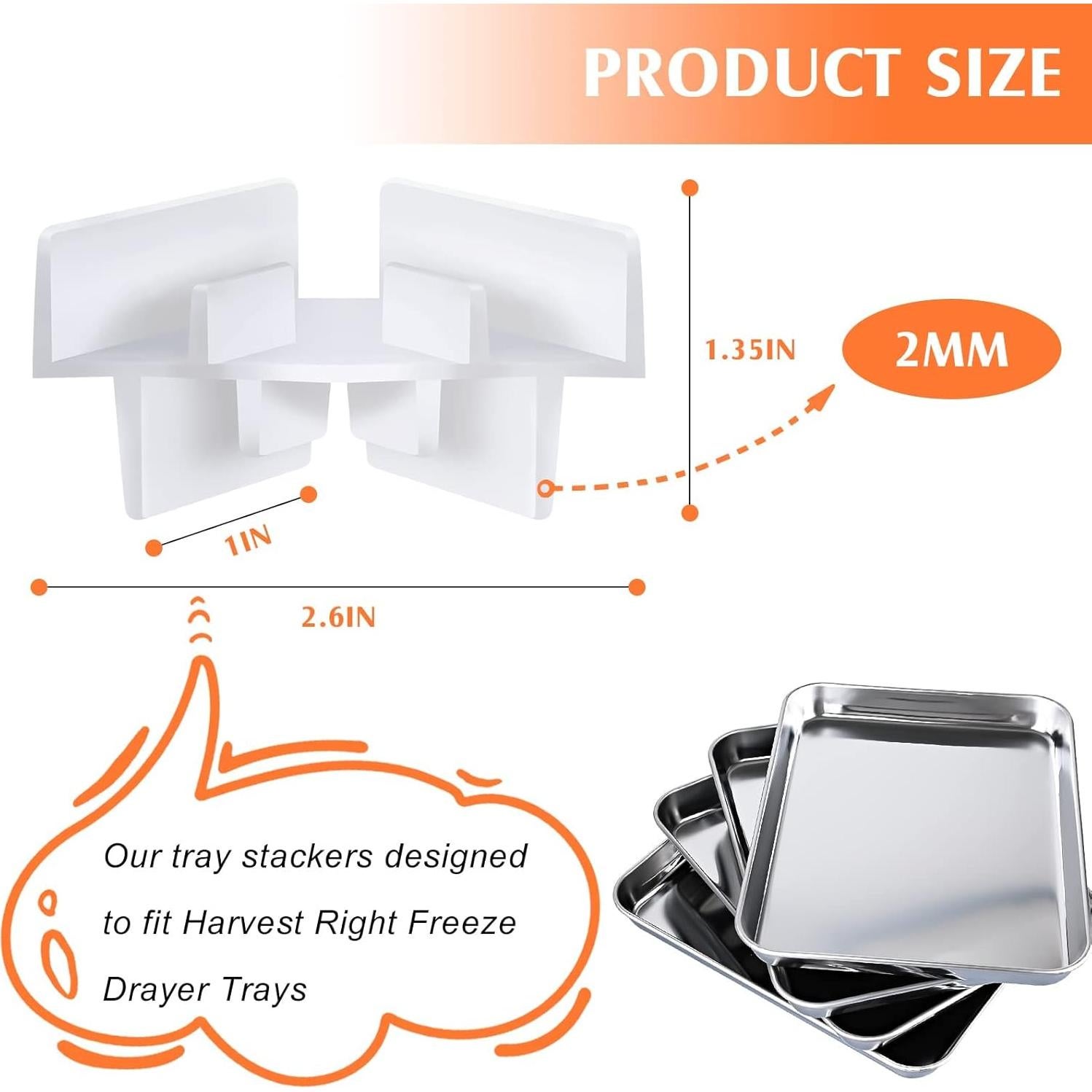 Apiladores de Bandejas VAIPI 24 Pcs para Deshidratador Harvest Right