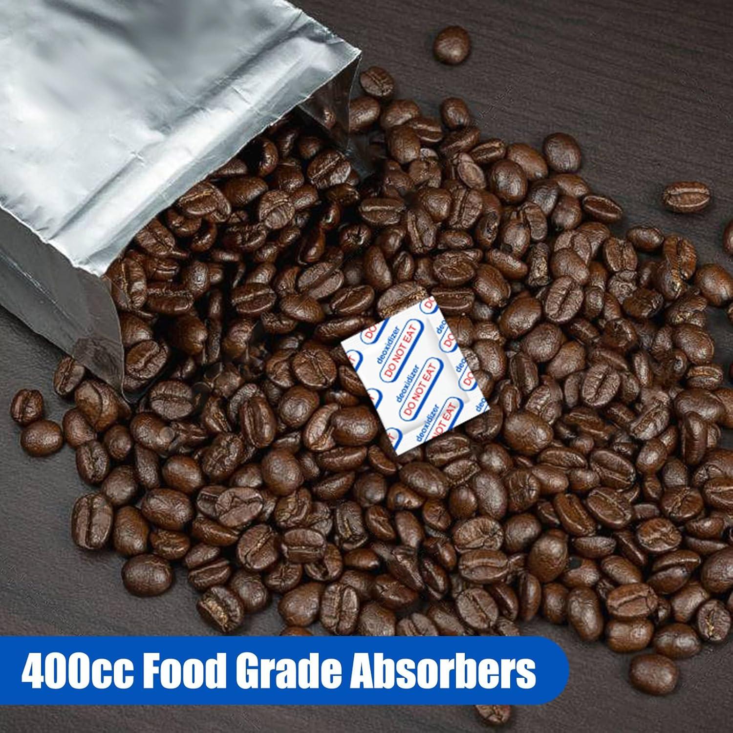 Absorbentes de Oxígeno 400CC Lidisanita - 10 Paquetes Grado Alimenticio