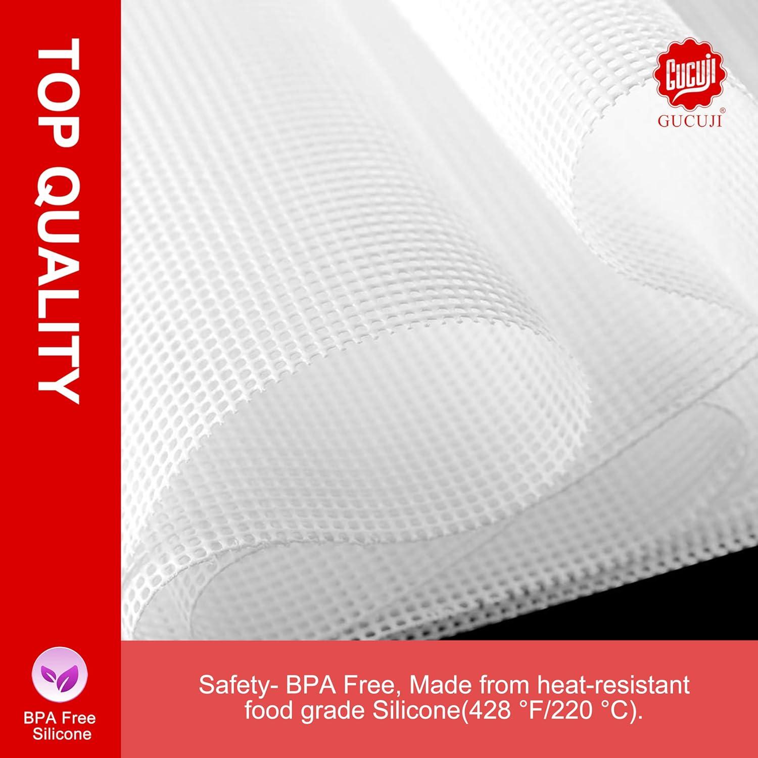Hojas de Silicona Antiadherentes GUCUJI para Deshidratador - 5 Pzas