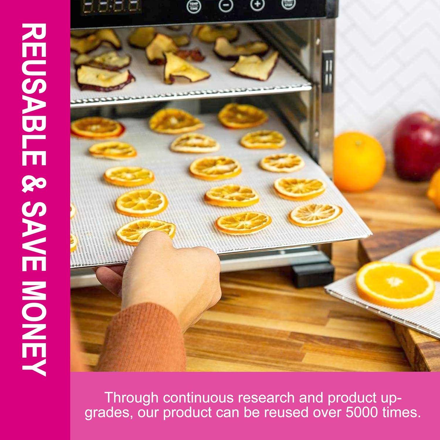 Hojas de Silicona Antiadherentes GUCUJI para Deshidratador - 5 Pzas
