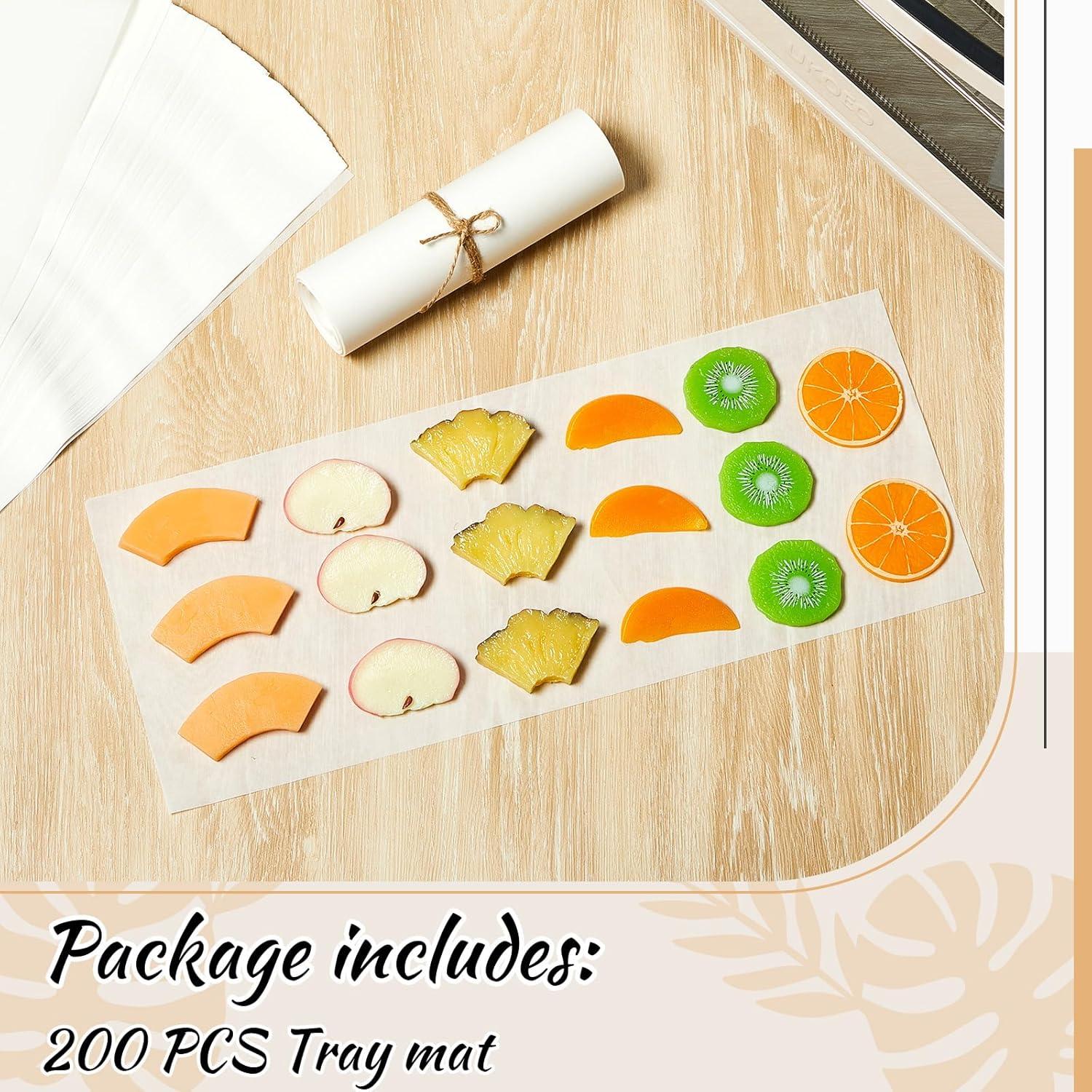 Lincia 200 Tapas de Papel Pergamino para Deshidratador Mediano