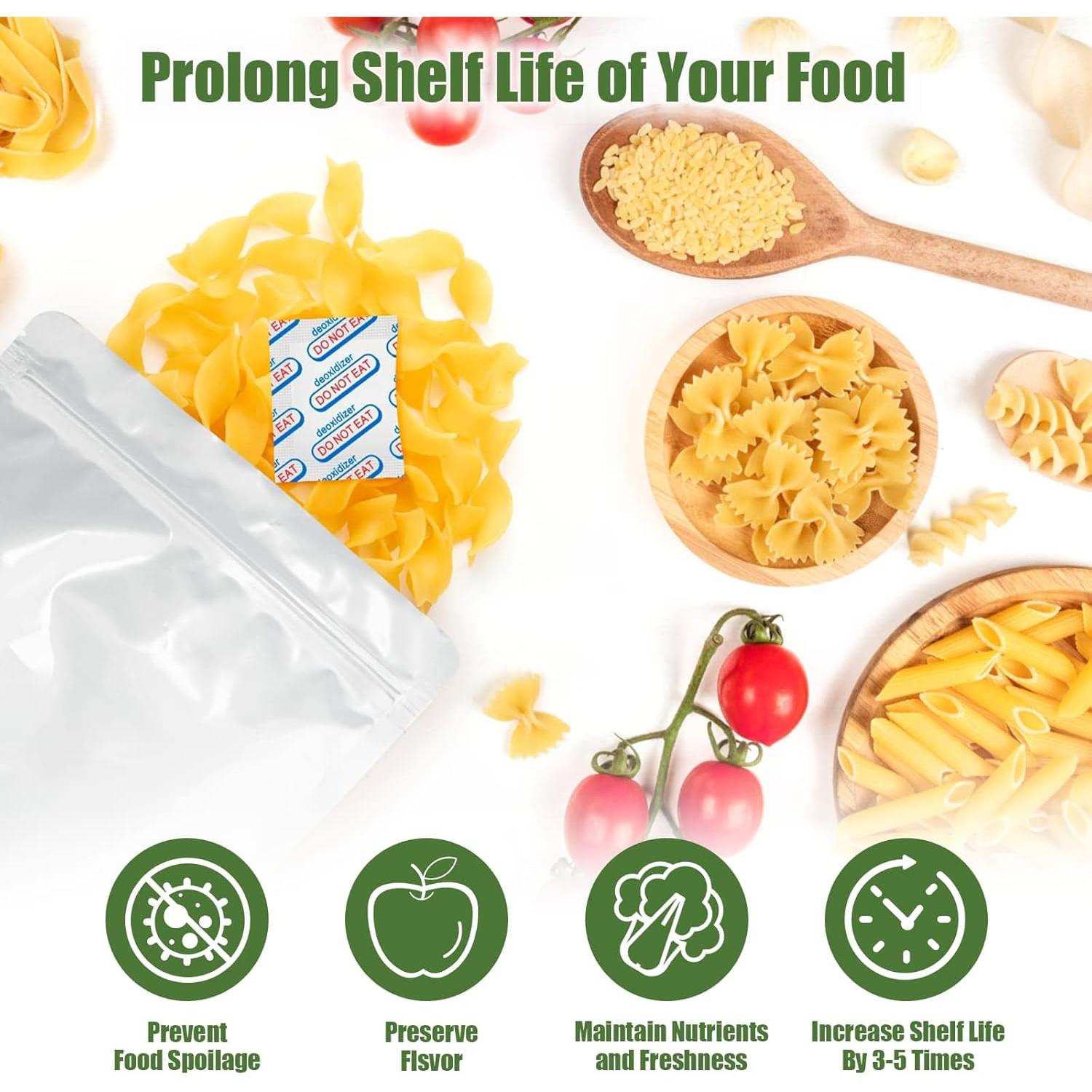 Absorbentes de Oxígeno Grado Alimenticio LinsKind 110 Paquetes 100CC