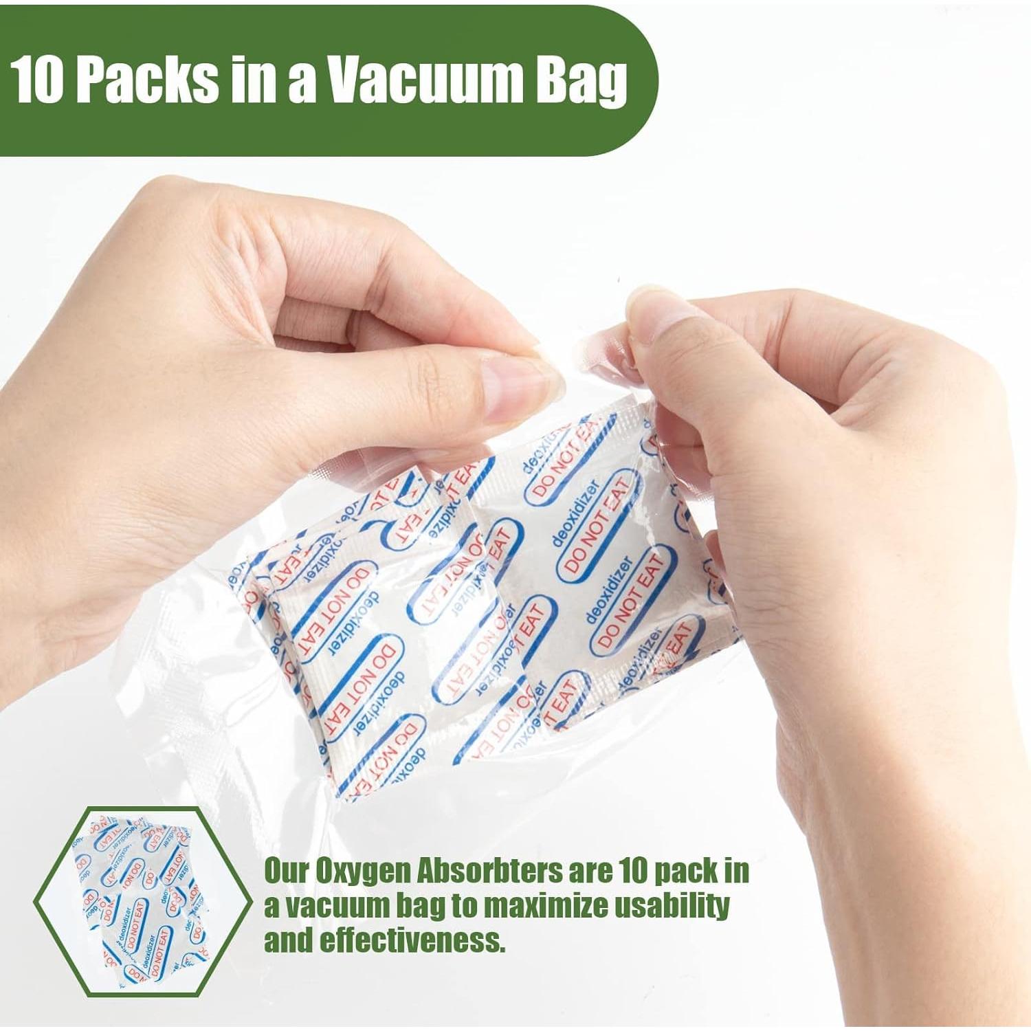 Absorbentes de Oxígeno Grado Alimenticio LinsKind 110 Paquetes 100CC