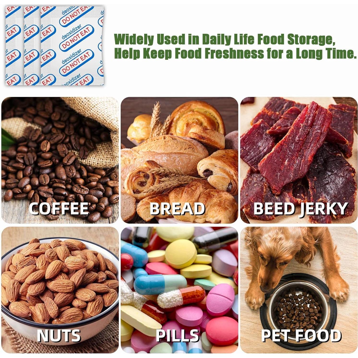 Absorbentes de Oxígeno Grado Alimenticio LinsKind 110 Paquetes 100CC