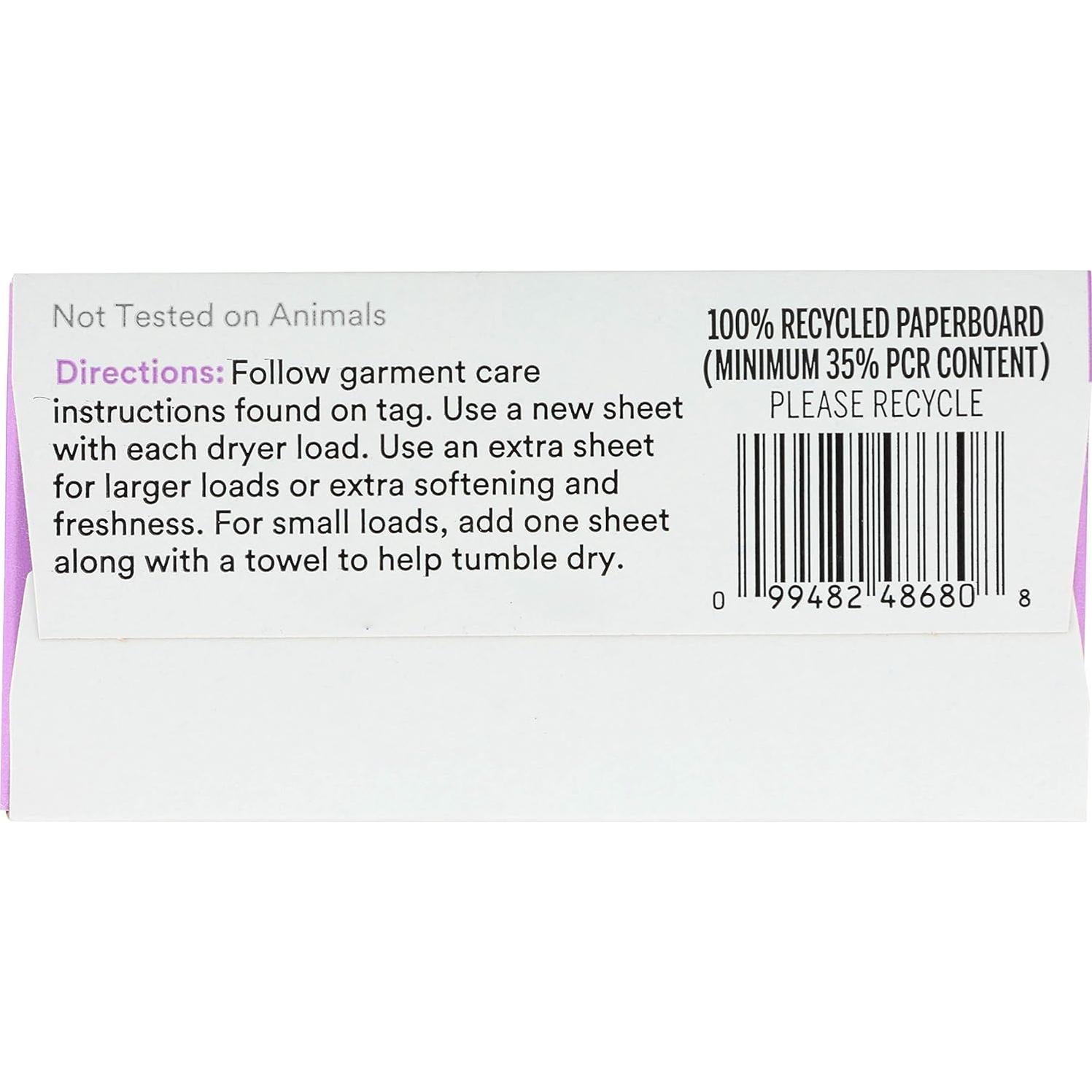 Hojas de Suavizante de Tela Lavanda 80 Unidades Whole Foods