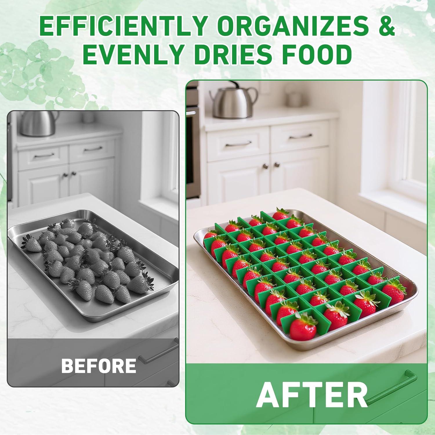 SkillDance 5 Sets Silicone Freeze Dryer Tray Dividers - Reusable Harvest Right Medium Freeze Dryer Accessories,Premium Silicone Freezer Trays For Candy, Vegetables And Desserts