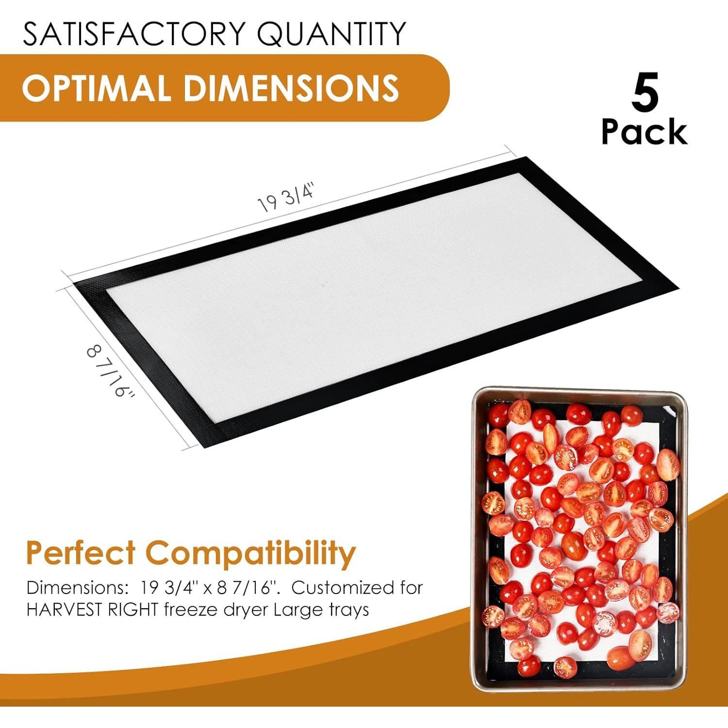 Tapetes de Silicona KitchenRaku 5PCS para Deshidratador