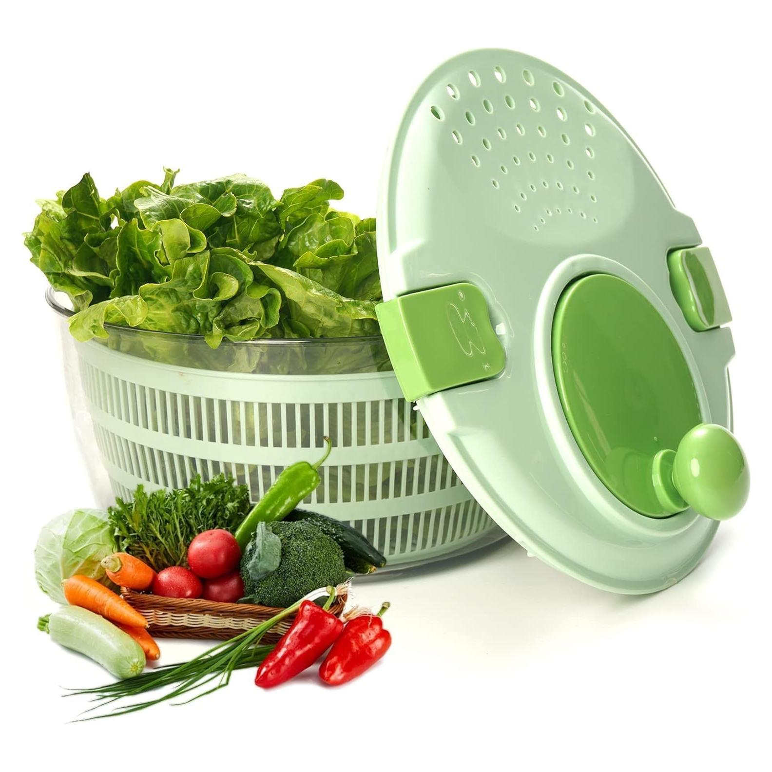 Secador de Ensalada KAEASOUS 4.2L con Mango Rotatorio y Bloqueo