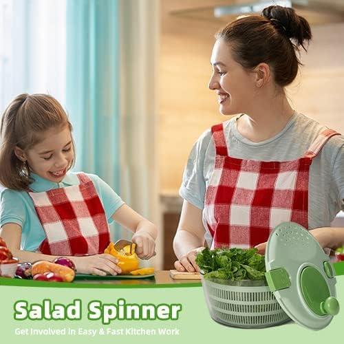 Secador de Ensalada KAEASOUS 4.2L con Mango Rotatorio y Bloqueo