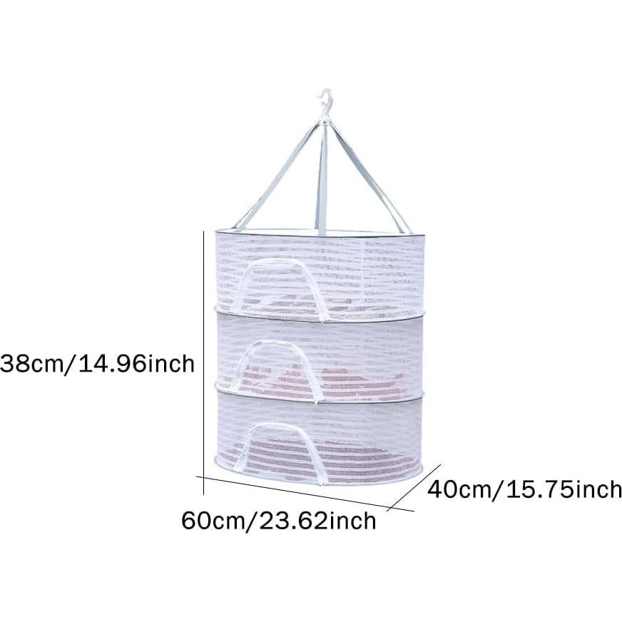 Estante de Secado de Hierbas Balana - Red Plegable 3 Capas 60x40 cm