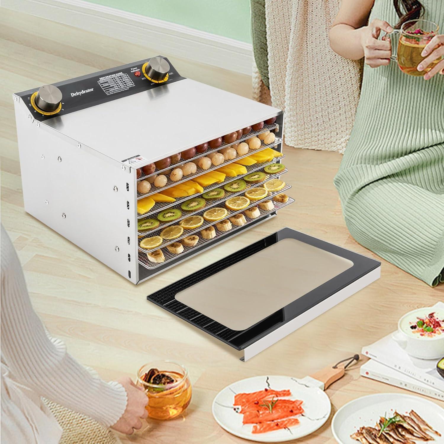 Deshidratador de Alimentos Ongniong 6 Bandejas 400W Acero Inoxidable