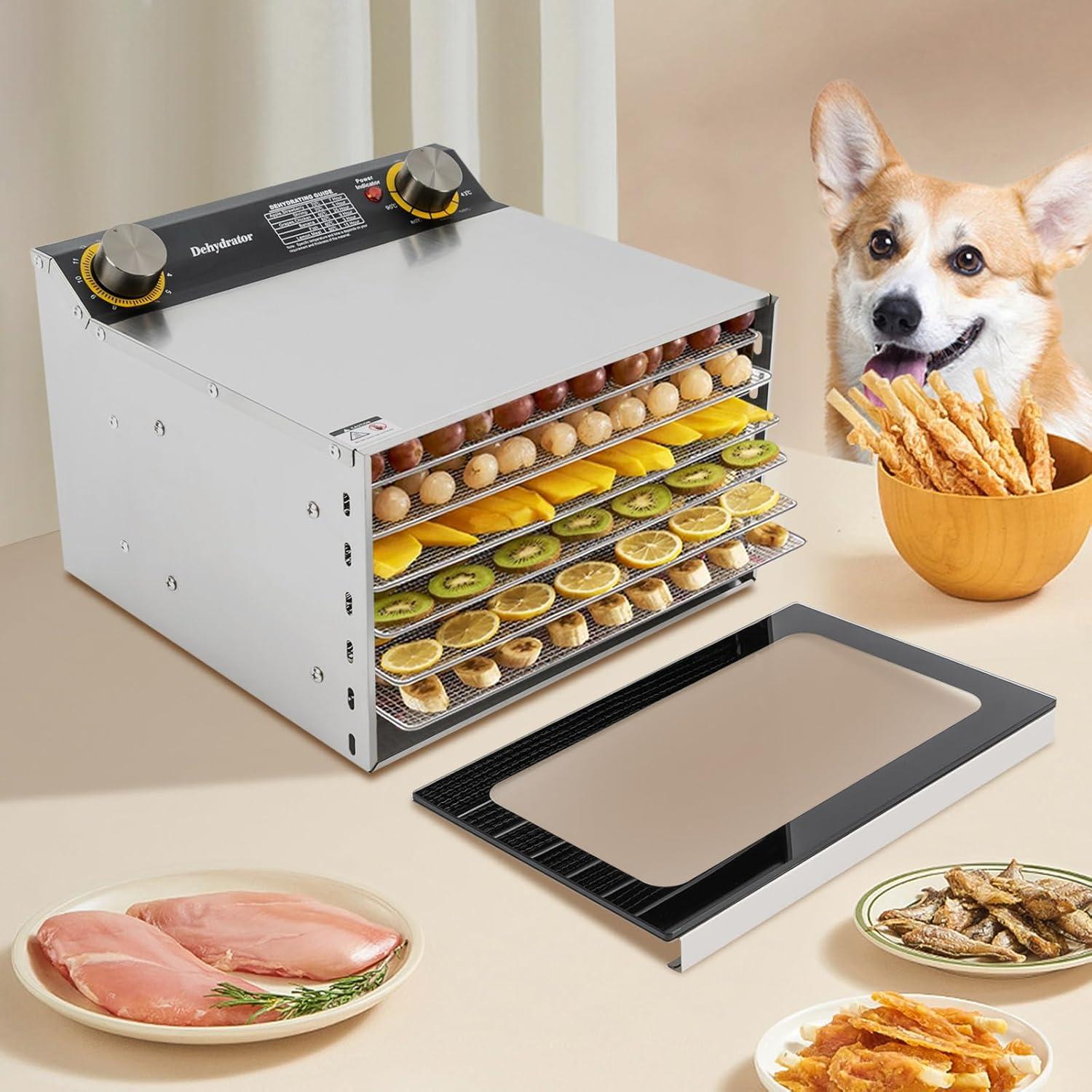 Deshidratador de Alimentos Ongniong 6 Bandejas 400W Acero Inoxidable