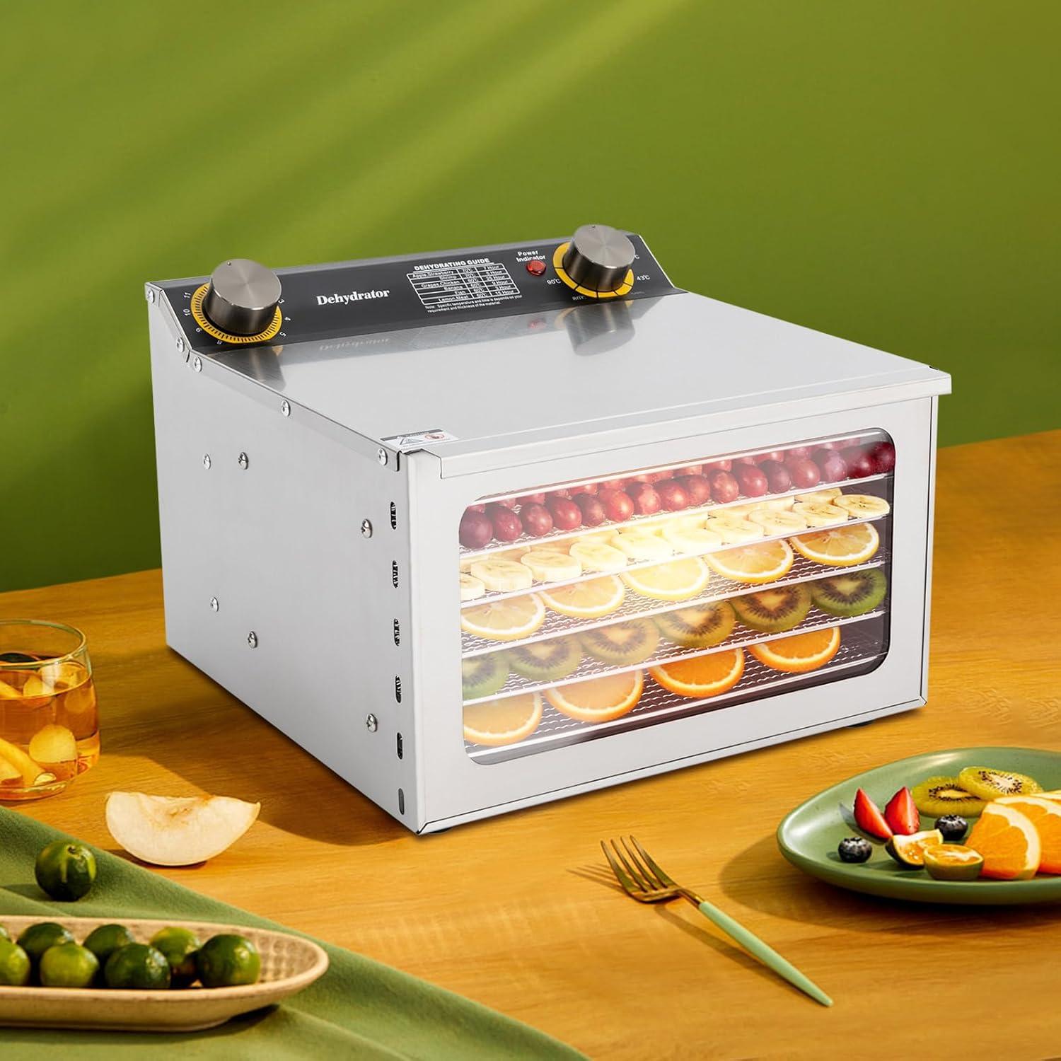 Deshidratador de Alimentos Ongniong 6 Bandejas 400W Acero Inoxidable