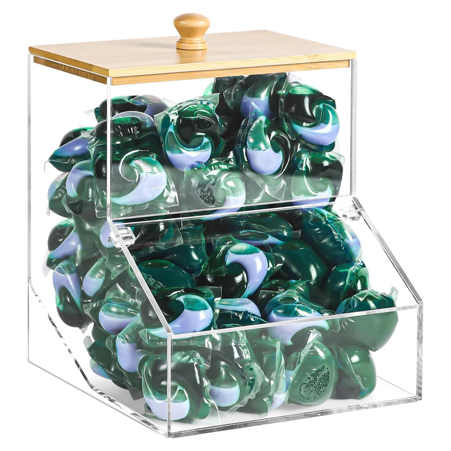 Contenedor de Cápsulas de Lavandería VEGEVIGI 1.2L Acrílico