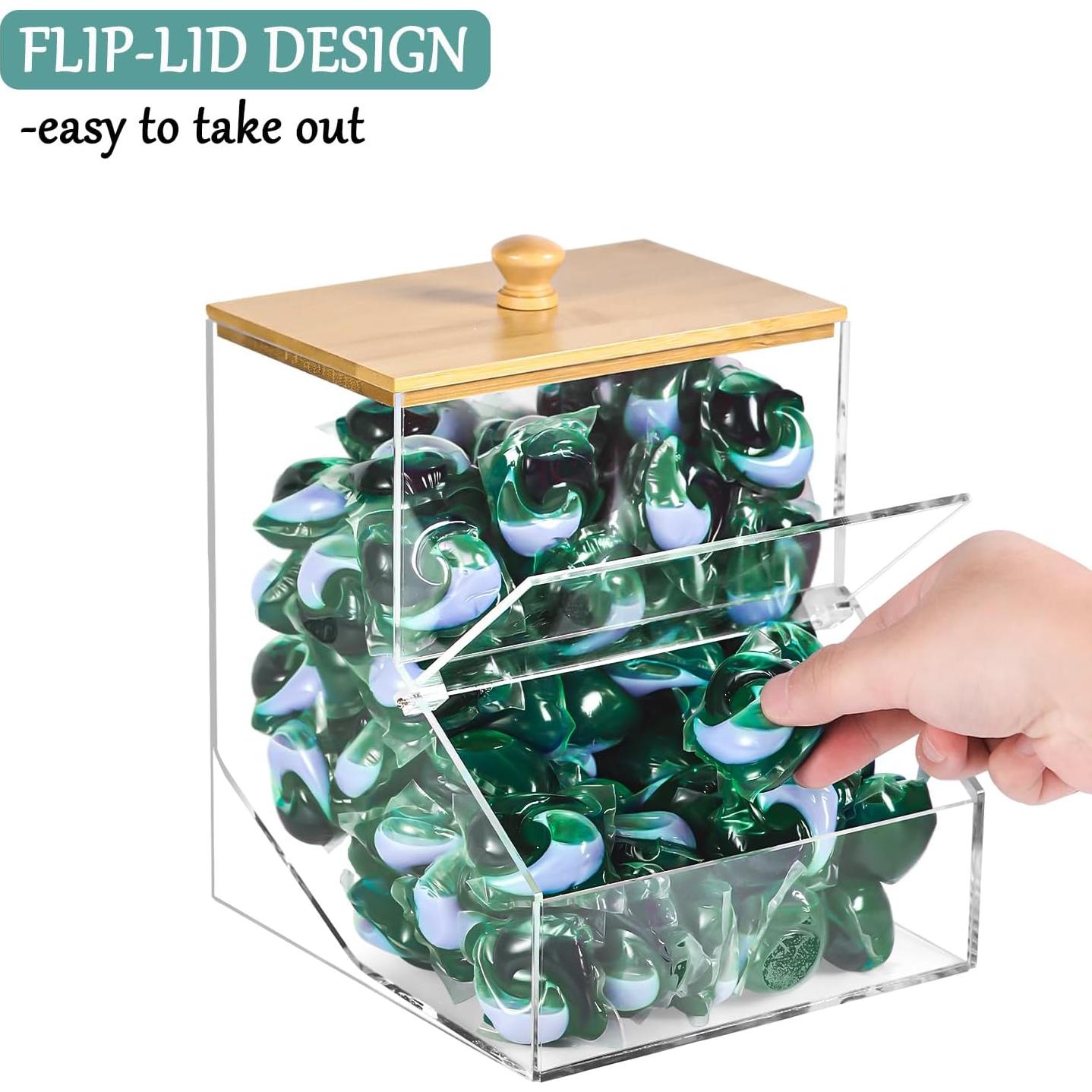 Contenedor de Cápsulas de Lavandería VEGEVIGI 1.2L Acrílico