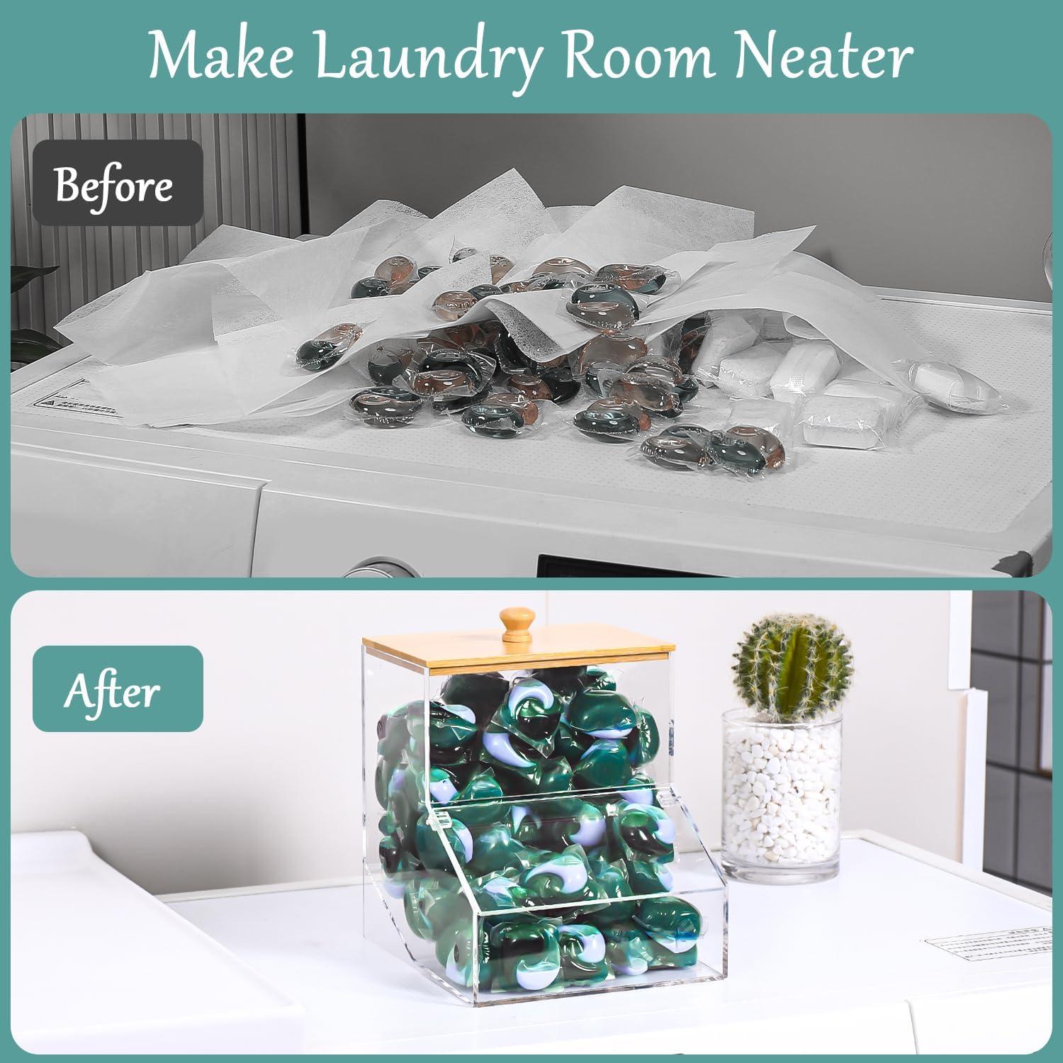 Contenedor de Cápsulas de Lavandería VEGEVIGI 1.2L Acrílico