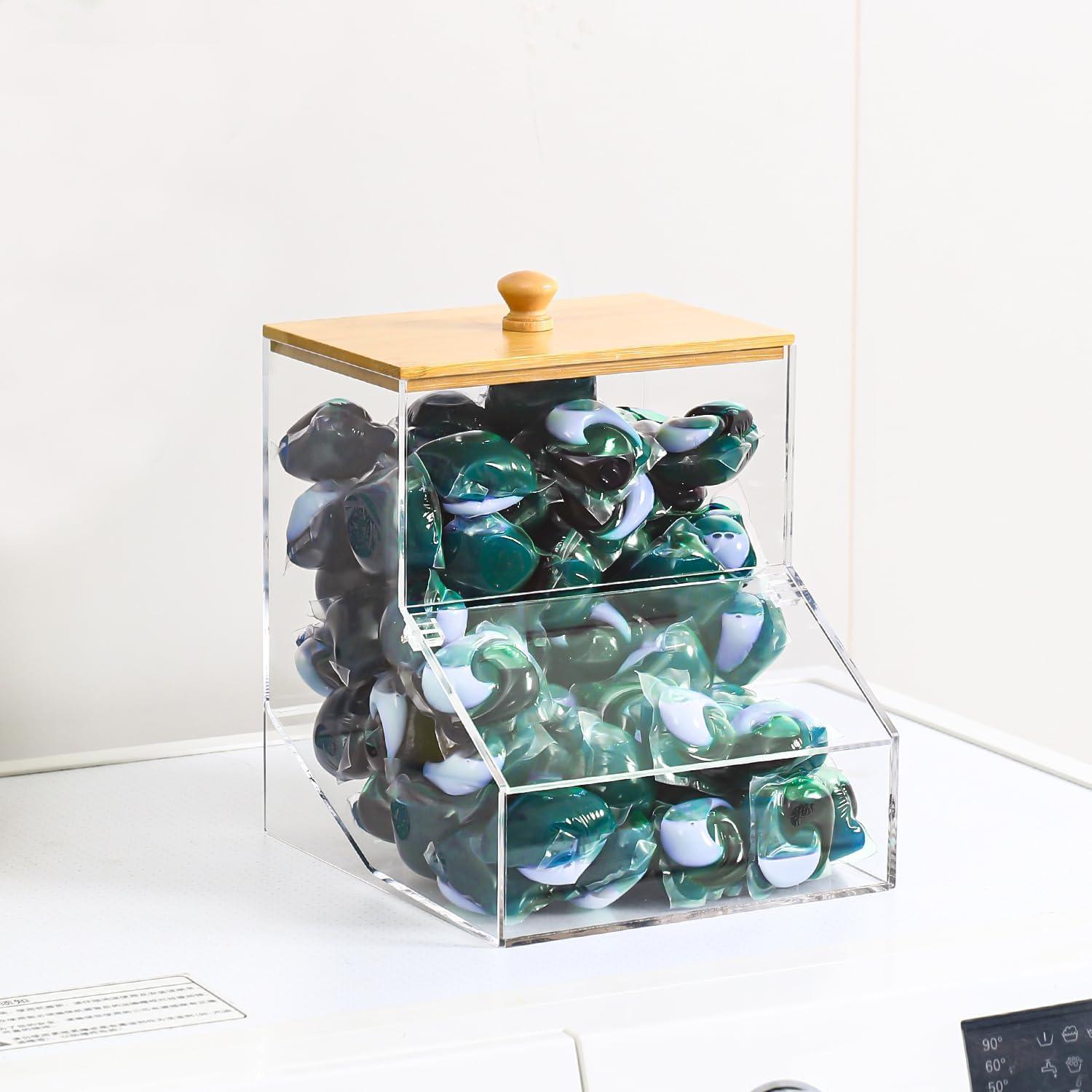 Contenedor de Cápsulas de Lavandería VEGEVIGI 1.2L Acrílico