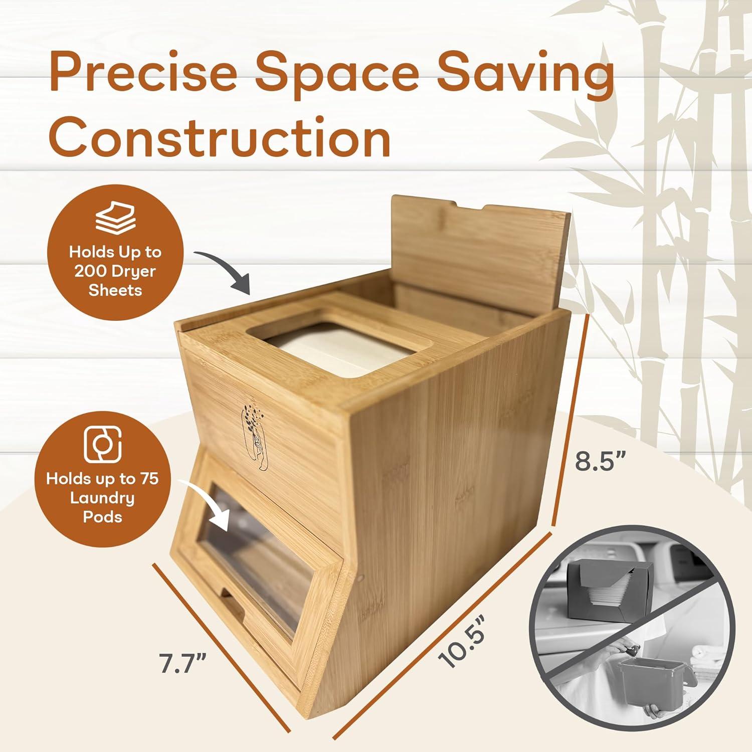 Contenedor de Bambú 2 en 1 para Cápsulas y Toallas - Soluciones Definitivas