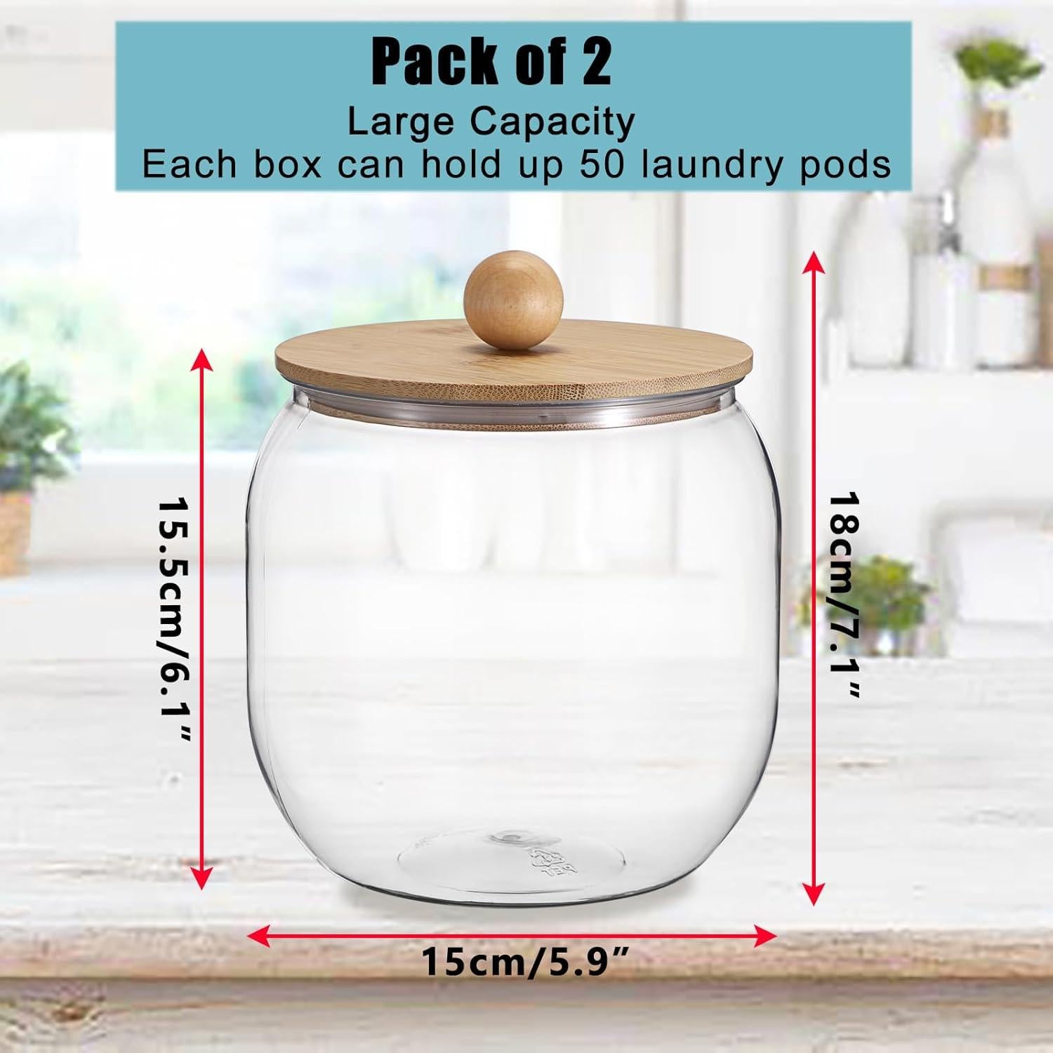 Contenedor Cilíndrico Hermético OGANAZI para Pods de Lavandería