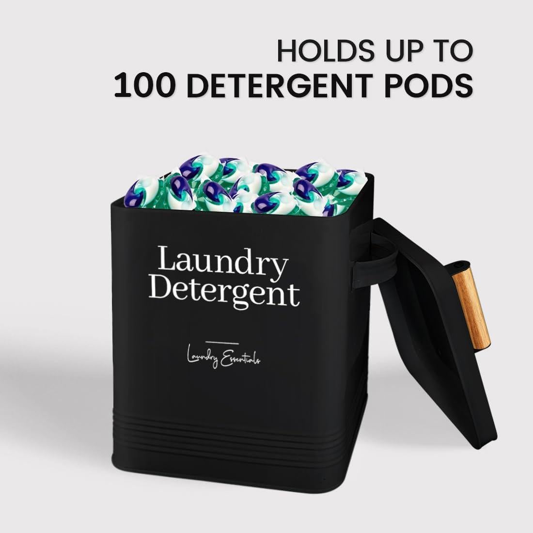 Contenedor de Detergente Simplation 4.08 kg Negro con Tapa