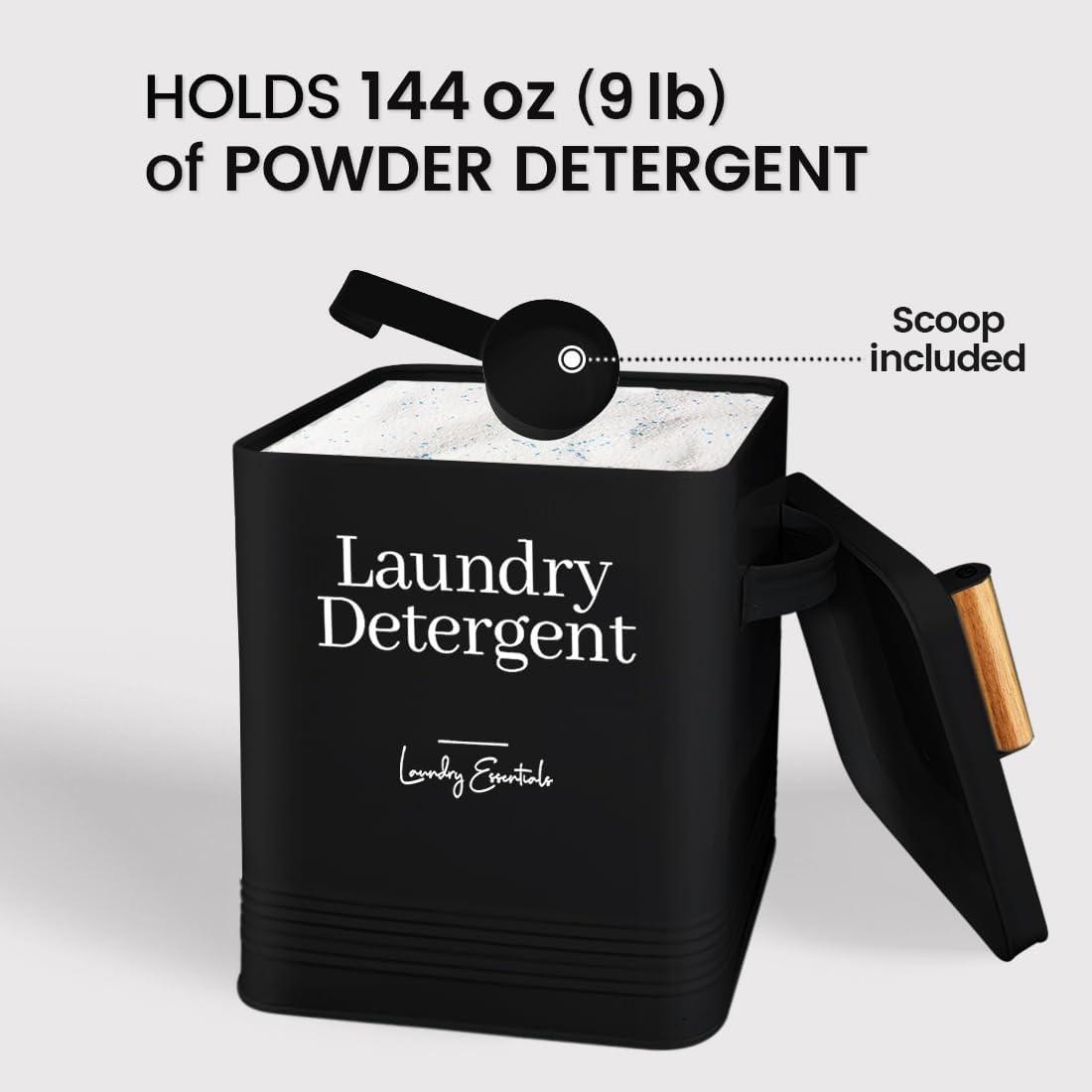 Contenedor de Detergente Simplation 4.08 kg Negro con Tapa