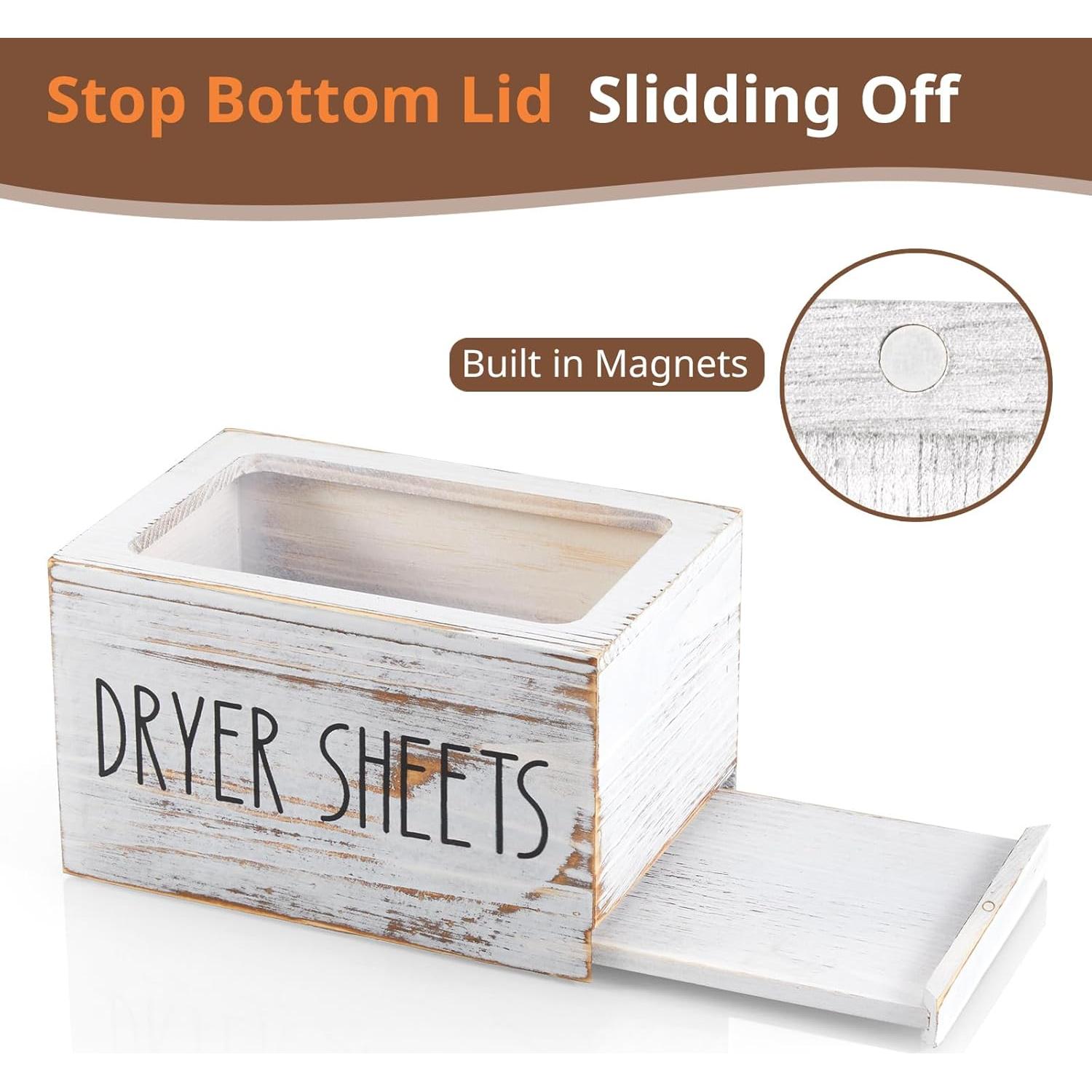 Soporte para Hojas de Secadora CMLKLZD Madera Blanqueada 17.6x11.5x9.1cm