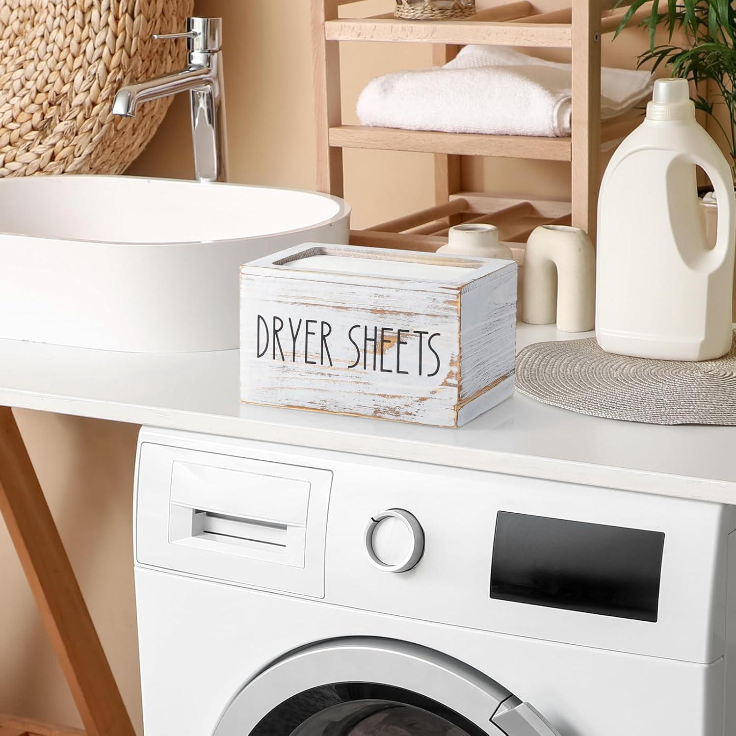 Soporte para Hojas de Secadora CMLKLZD Madera Blanqueada 17.6x11.5x9.1cm