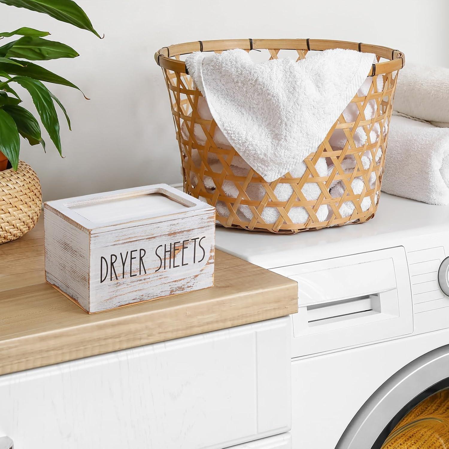 Soporte para Hojas de Secadora CMLKLZD Madera Blanqueada 17.6x11.5x9.1cm