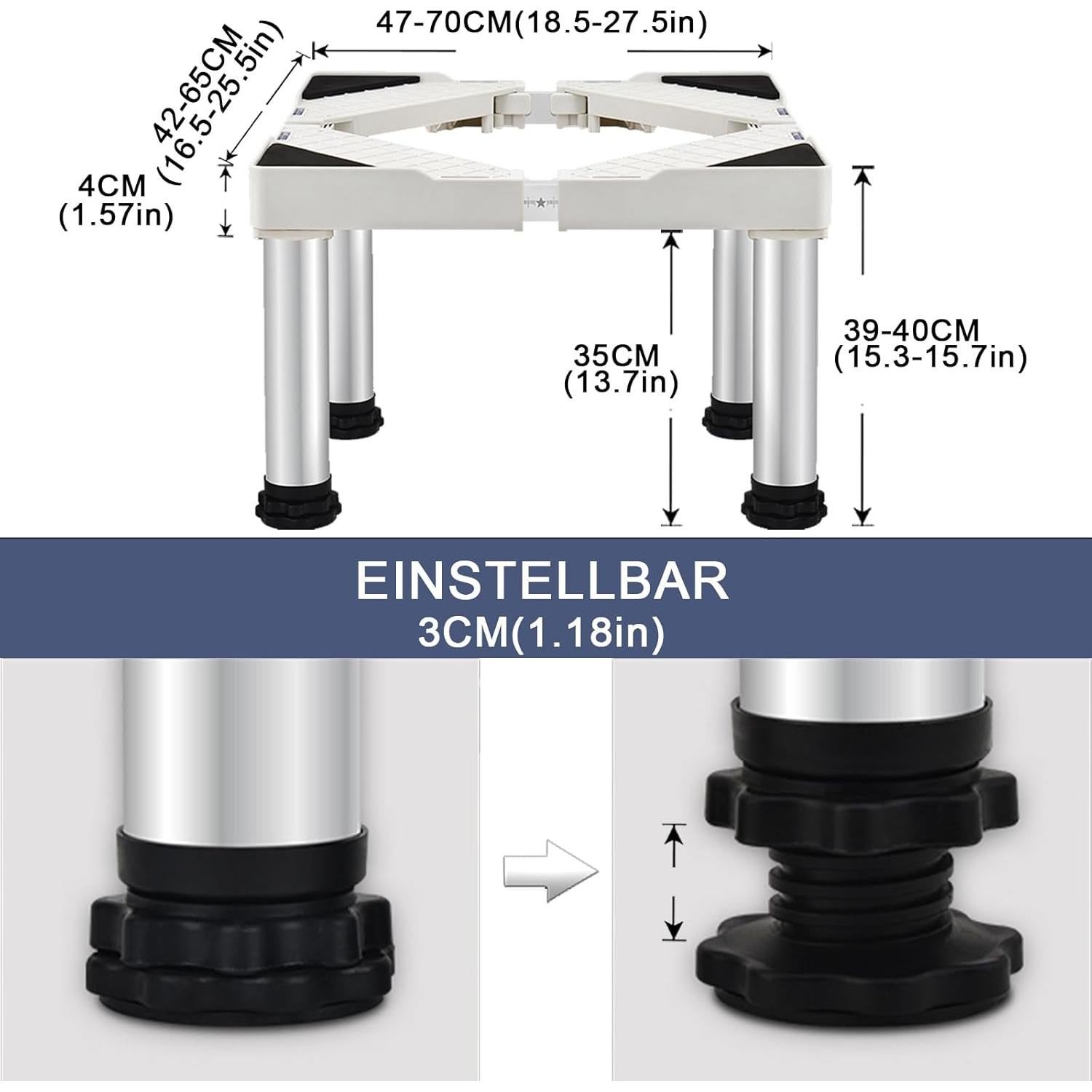 Soporte Ajustable para Electrodomésticos Yulin 20-29"