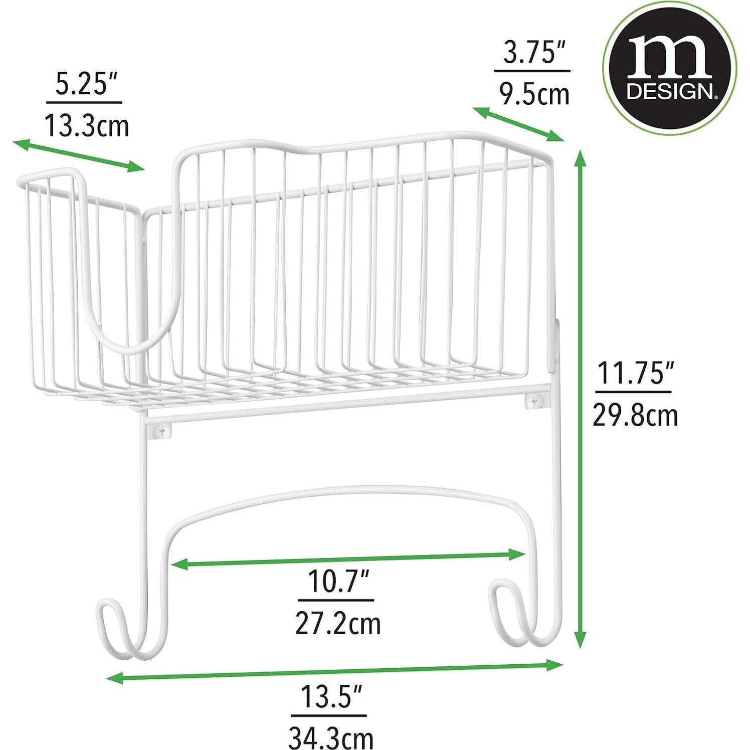 Soporte de tabla de planchar mDesign montado en pared - Blanco
