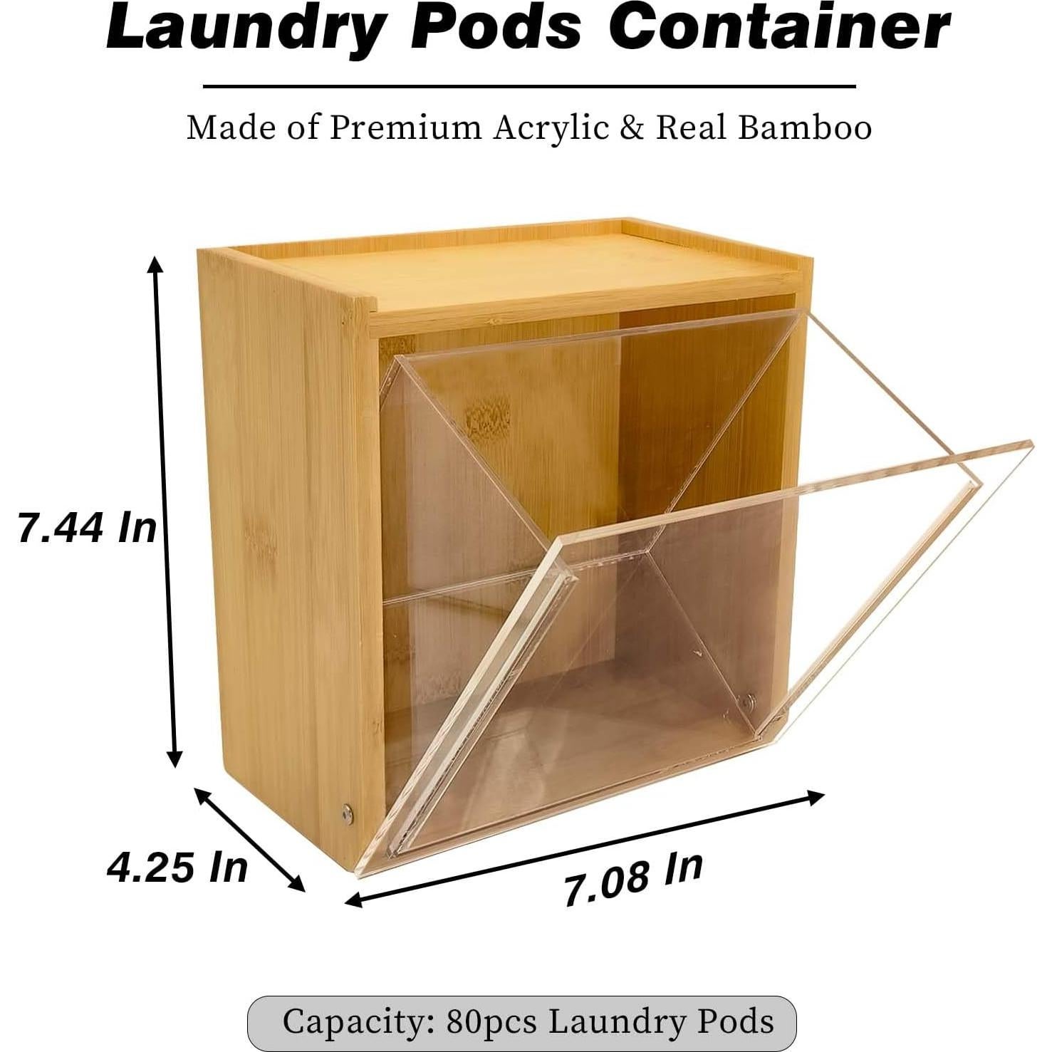 Contenedor de cápsulas de lavandería Gnjoyxuan 80 cargas