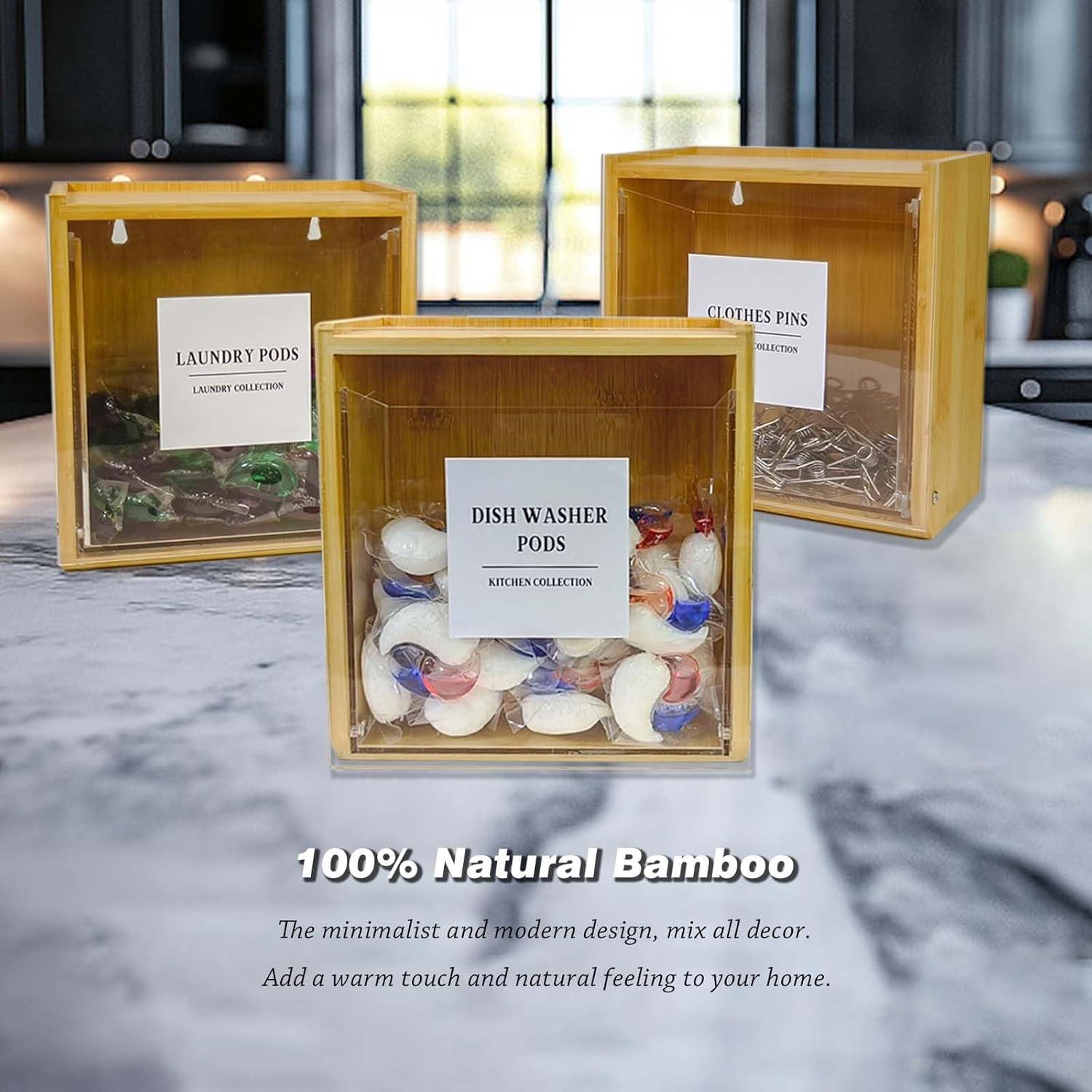 Contenedor de cápsulas de lavandería Gnjoyxuan 80 cargas