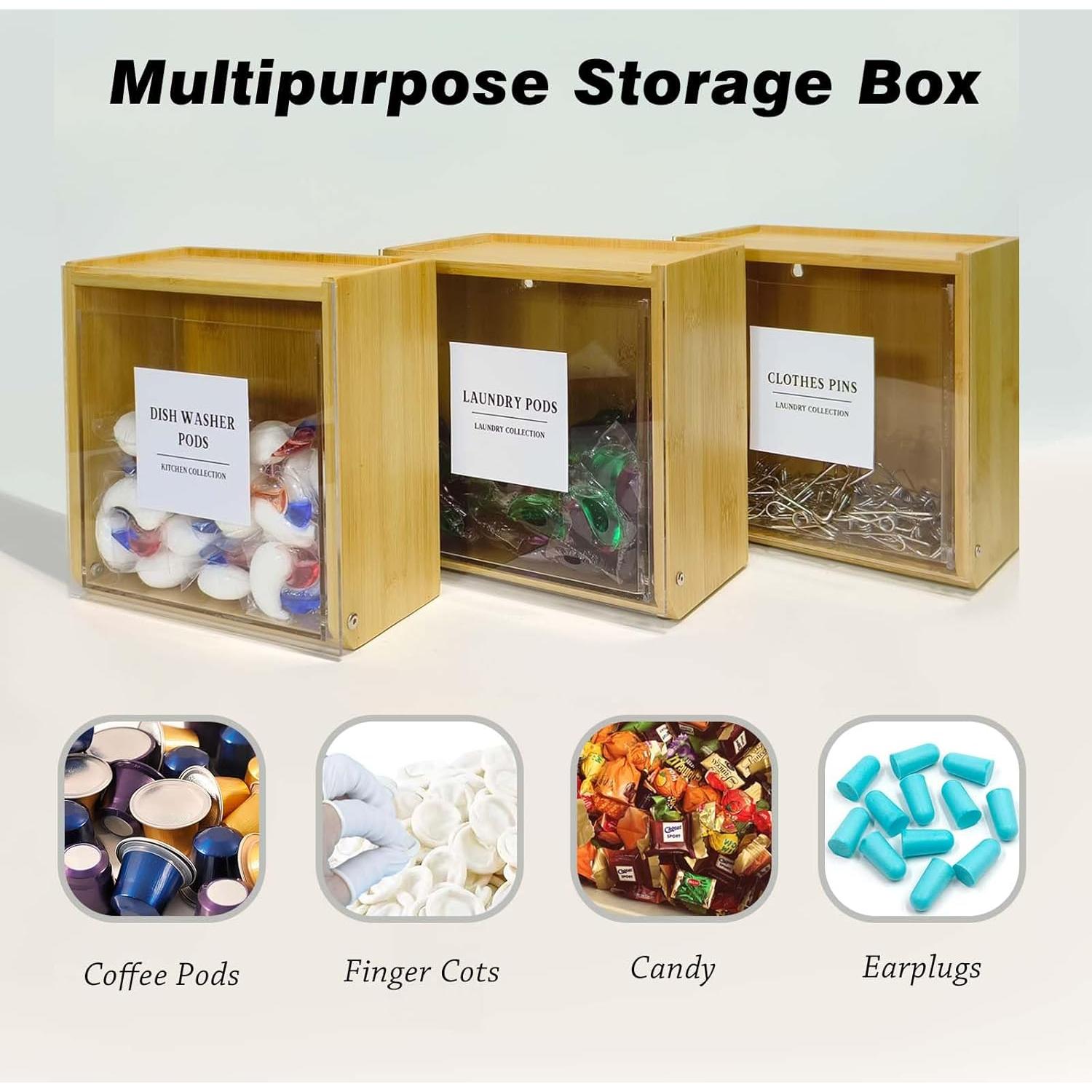 Contenedor de cápsulas de lavandería Gnjoyxuan 80 cargas