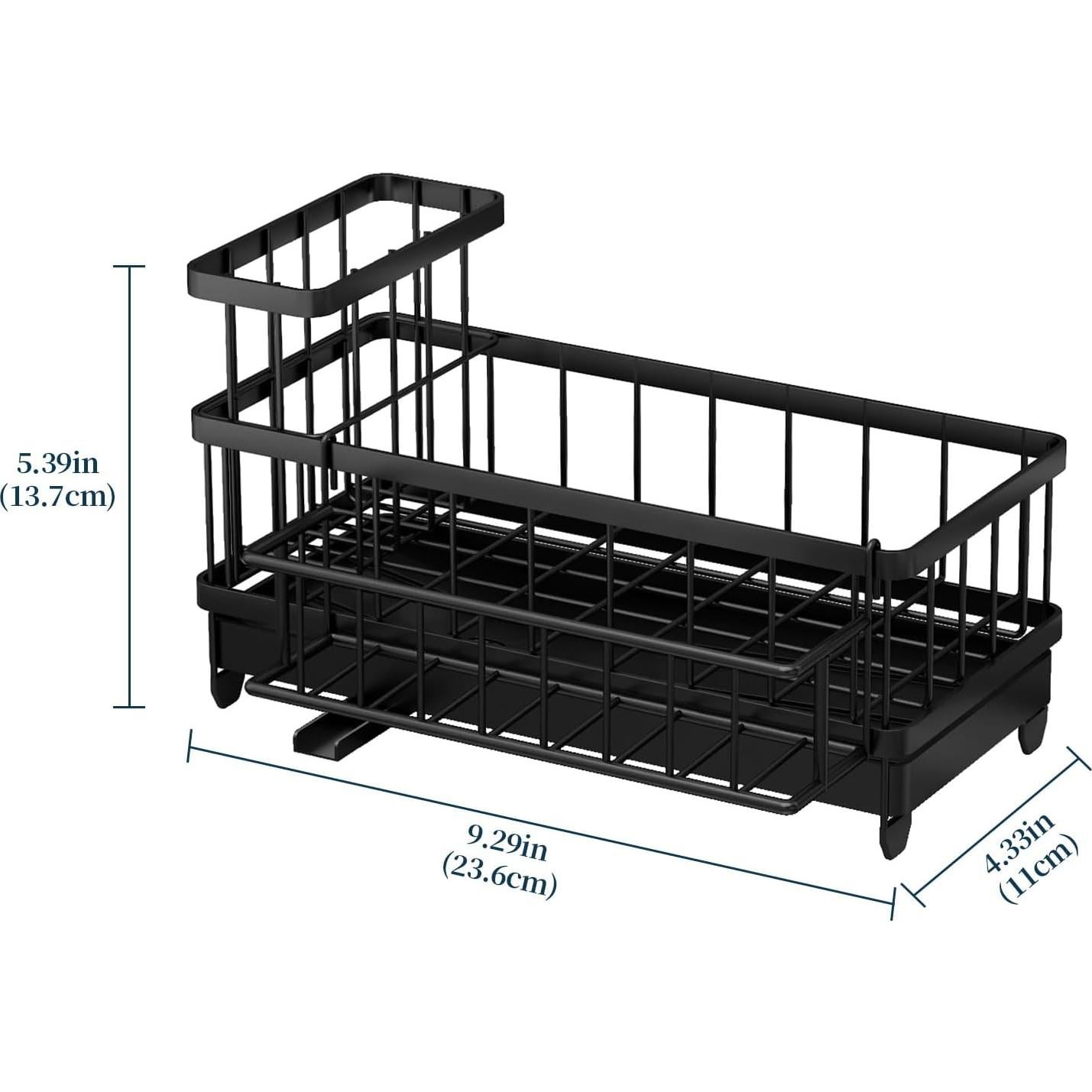 Soporte de Esponja para Fregadero Consumest - Acero Inoxidable Negro