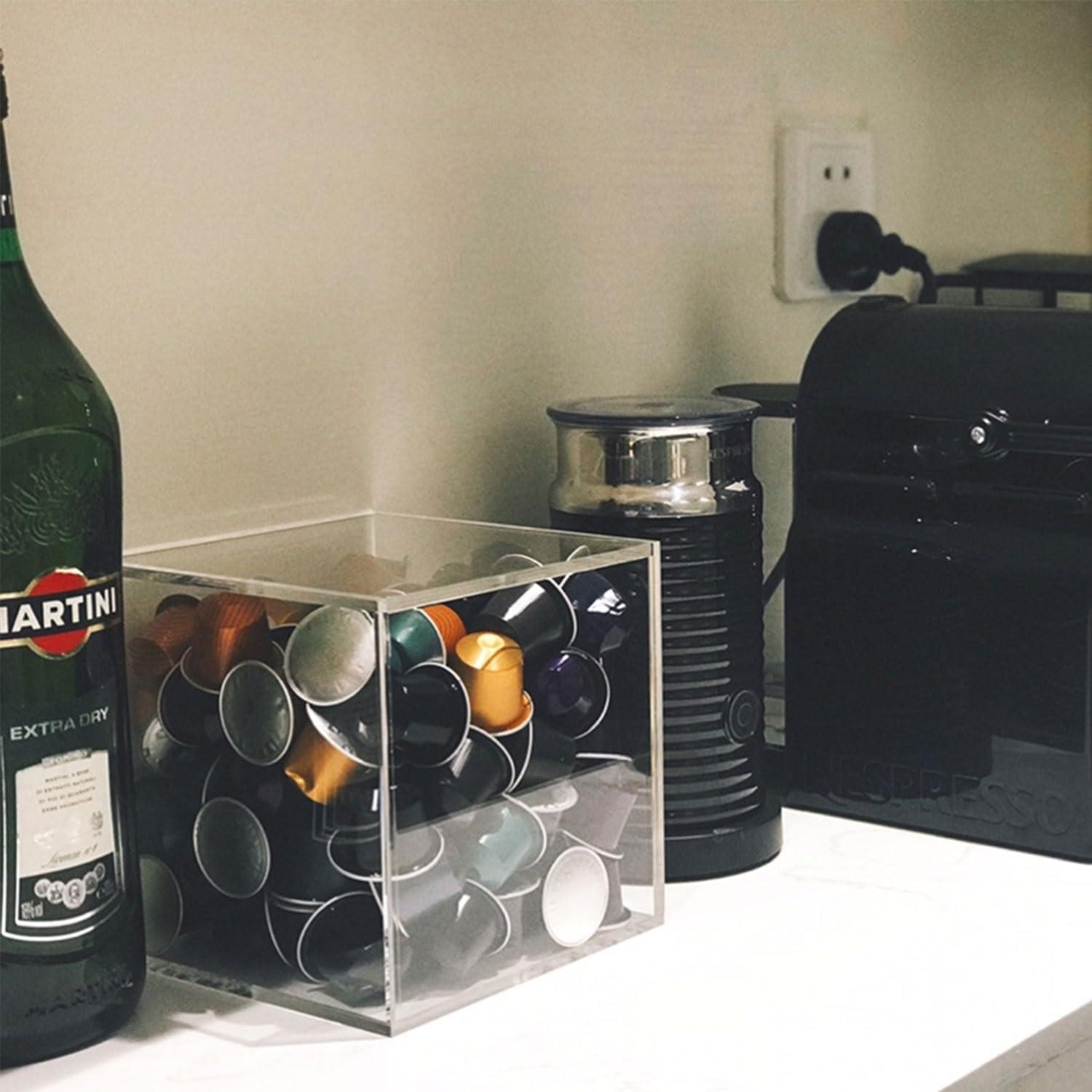 DARENYI Organizador Acrílico para Cápsulas de Café 13x13 cm