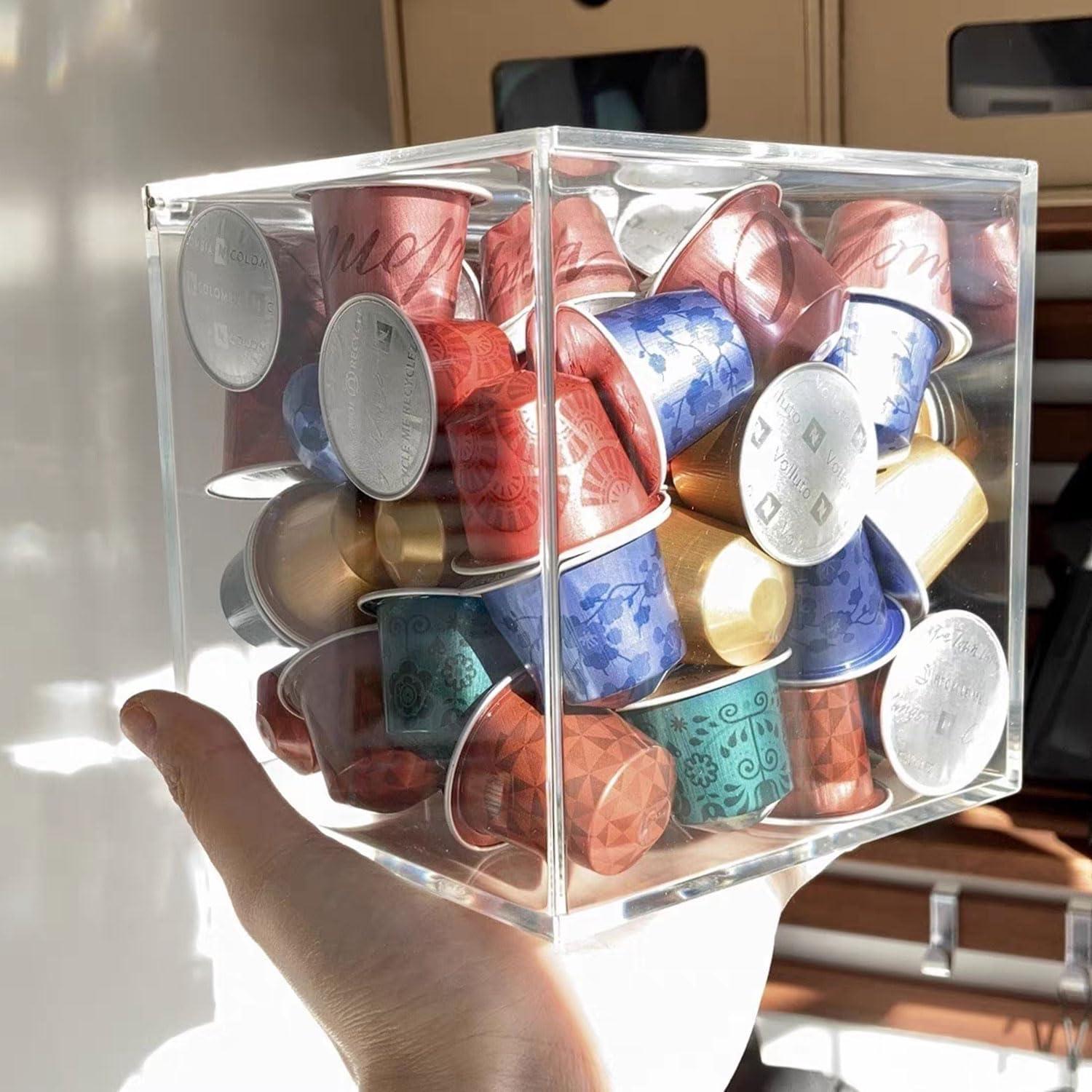 DARENYI Organizador Acrílico para Cápsulas de Café 13x13 cm