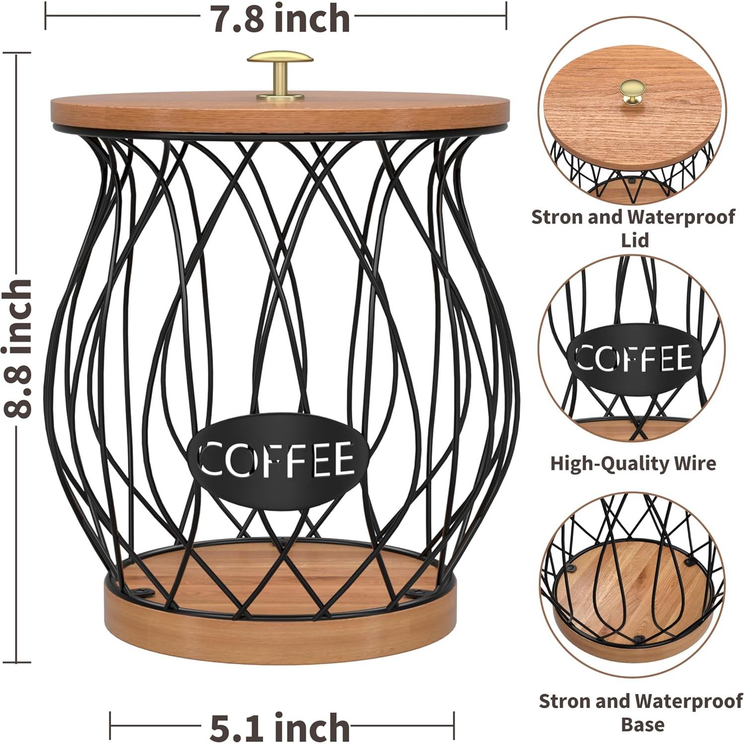 Soporte para cápsulas de café APOIMNA K negro 22.4x19.8x13 cm